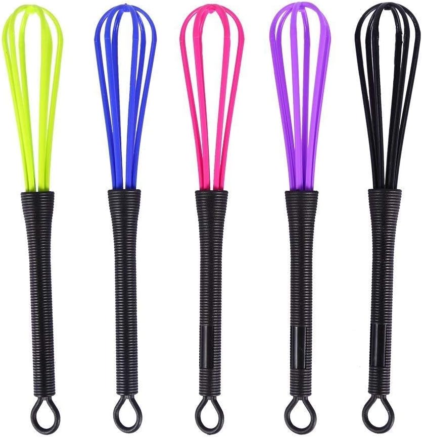 Brino5pcs Whisk To Mix Hair Coloring Salon Hairdressing Plastic Blender Stirrer for Kitchen or Hair Dye