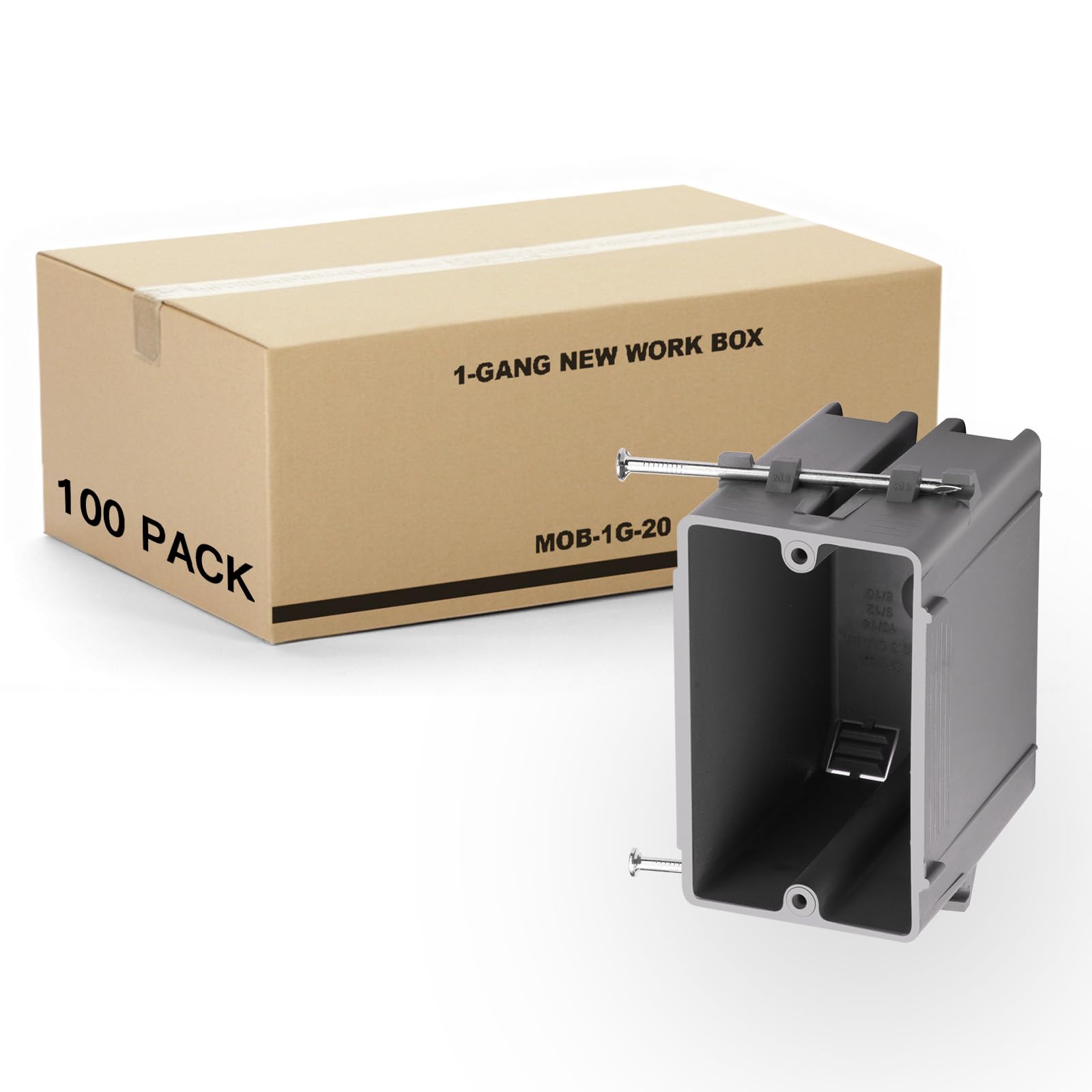 1-Gang PVC Electrical Boxes - 50 Pack, UL Listed -15
