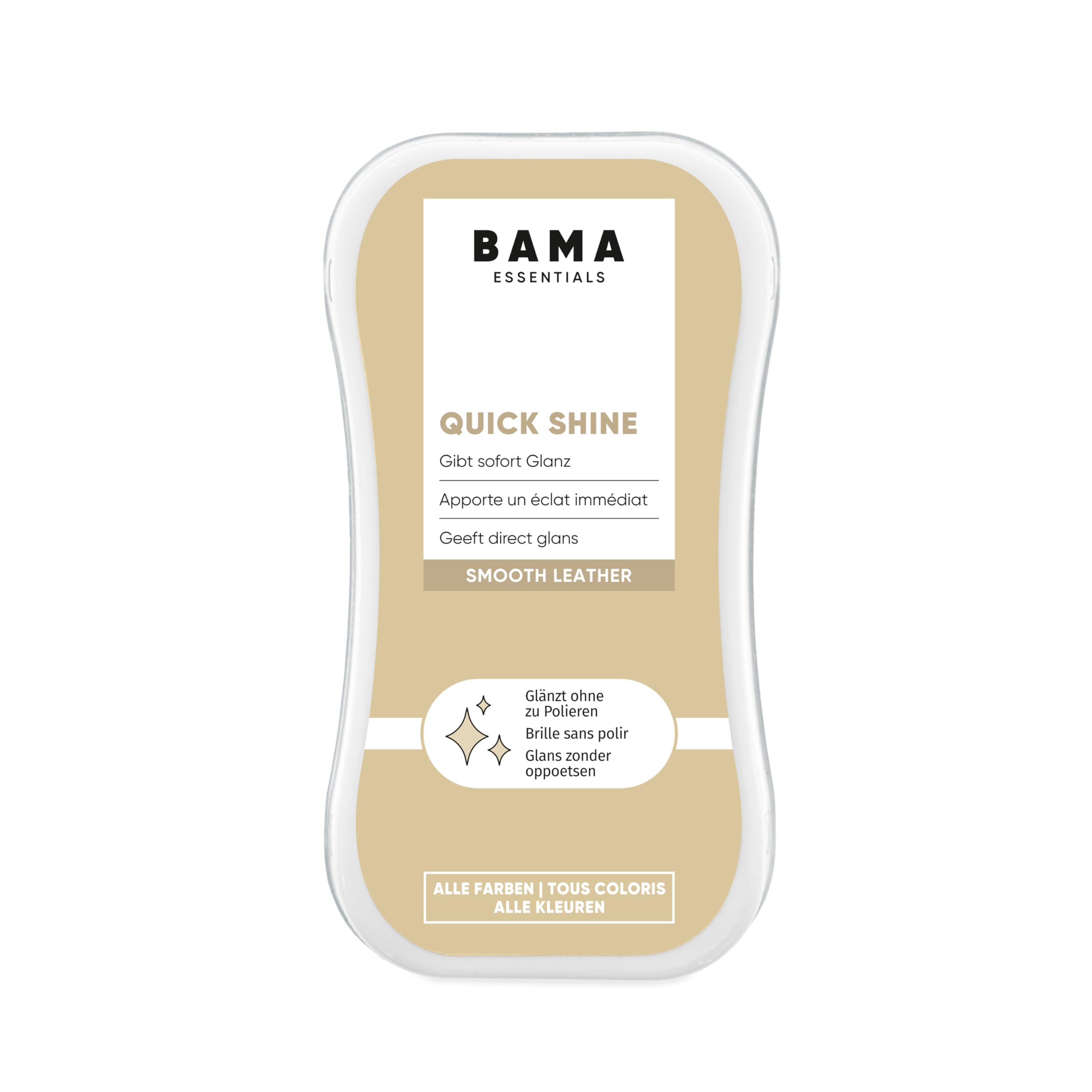 Bama Quick Shine – gąbka do polisowania skóra, natychmiastowy połysk, politura gładkiej skóry