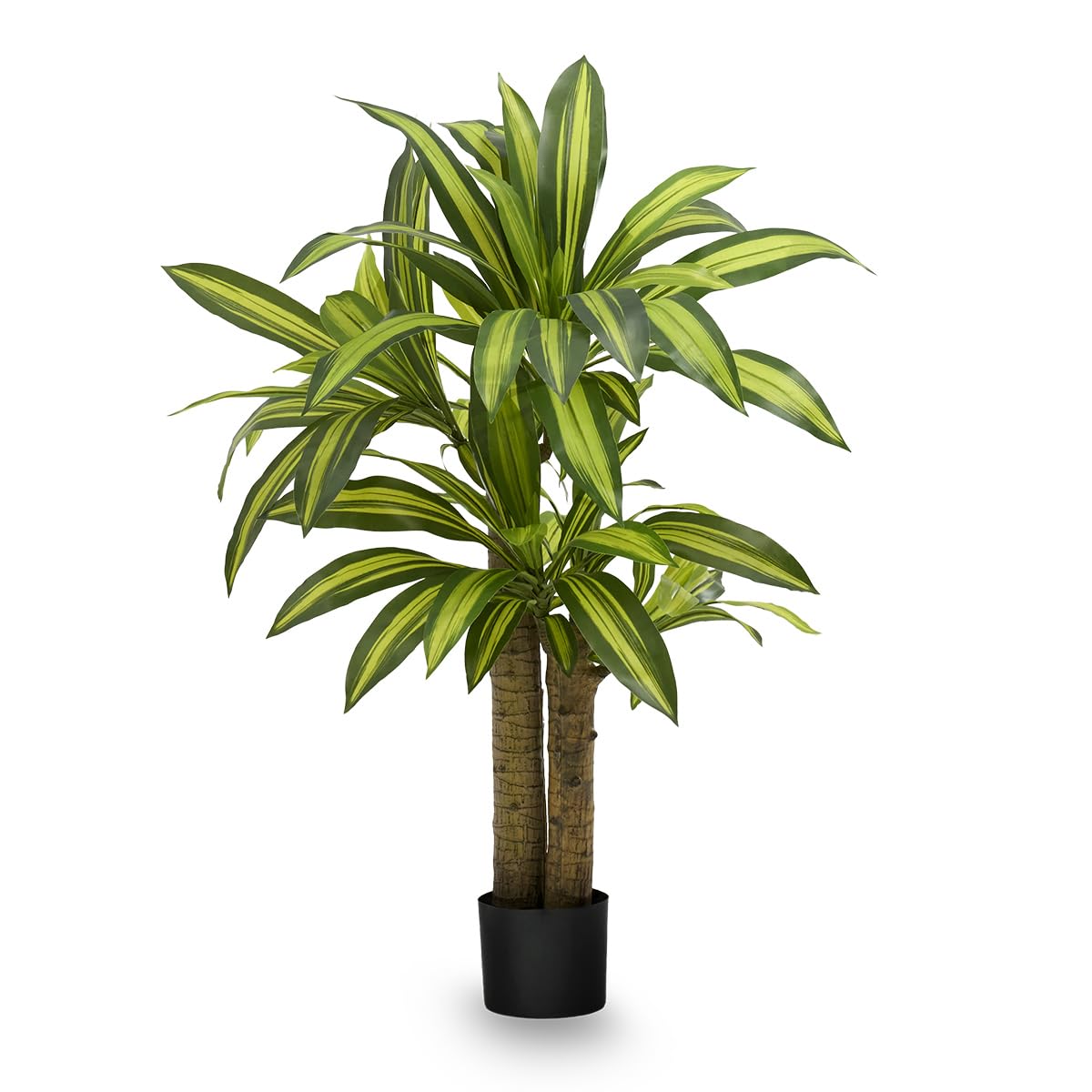 Maia Shop Artificial Dracaena, 120 cm for Home and Office Decoration. Hyper-realistic Decorative Artificial Plant, Tropical Tree with Thick Trunk