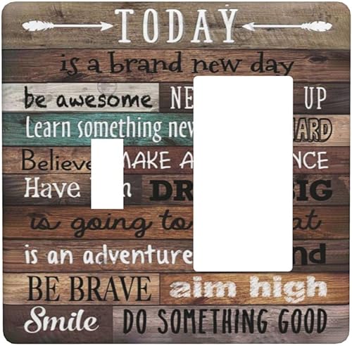 Miniatura 61 de Cubierta de Interruptor de Luz de Palanca de 1 Gang con Estampado de Bosque de Pinos Rústico Campestre, Cabaña Lodge Granero Bosque Forestal de