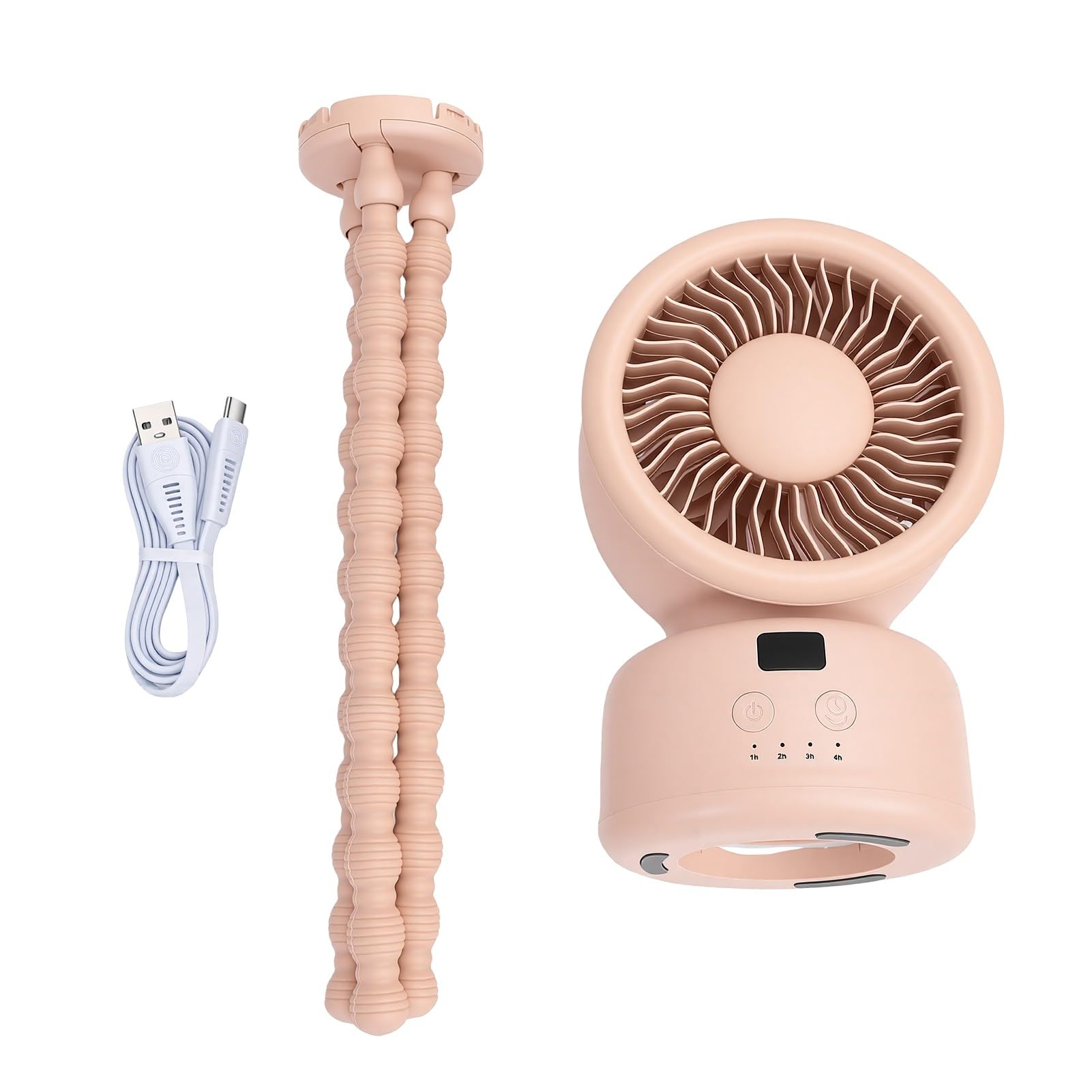 SUNGOOYUE Ventilatore Portatile a Clip, Ventilatori Per Passeggino Oscillazione Timer da 5 a 14 Ore Raffreddamento Piccolo Ventilatore da Scrivania con 9000Mah Per Passeggino Tapis Roulant Auto
