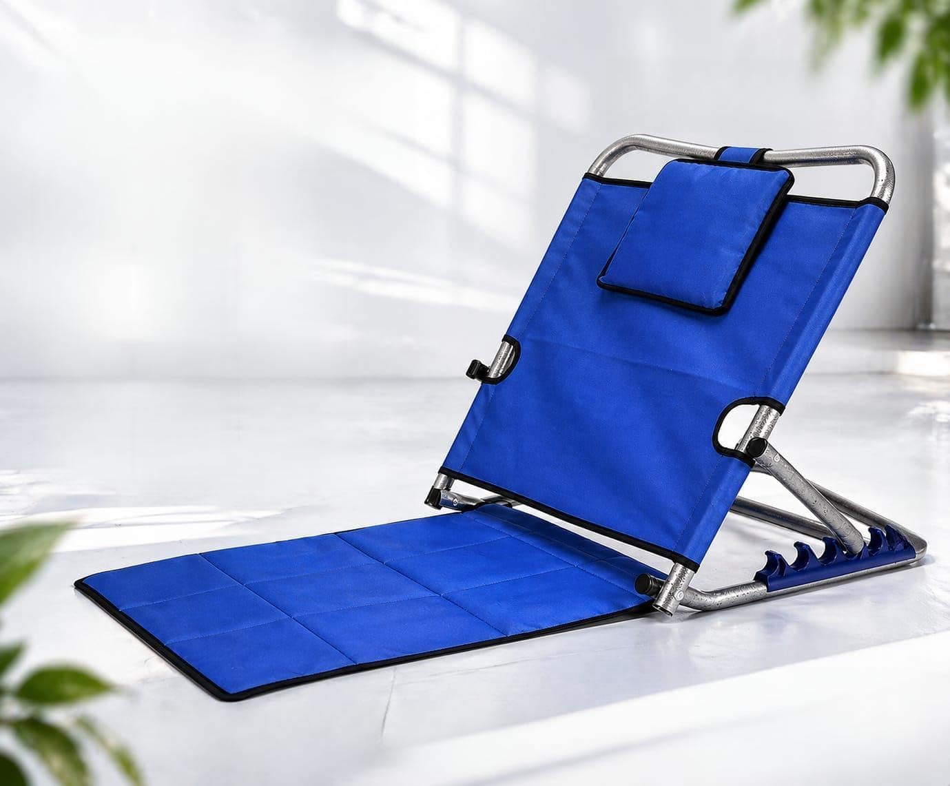 Fabric Hospital Back Rest for Use On Bed Or Back Support 1 Pieces Blue