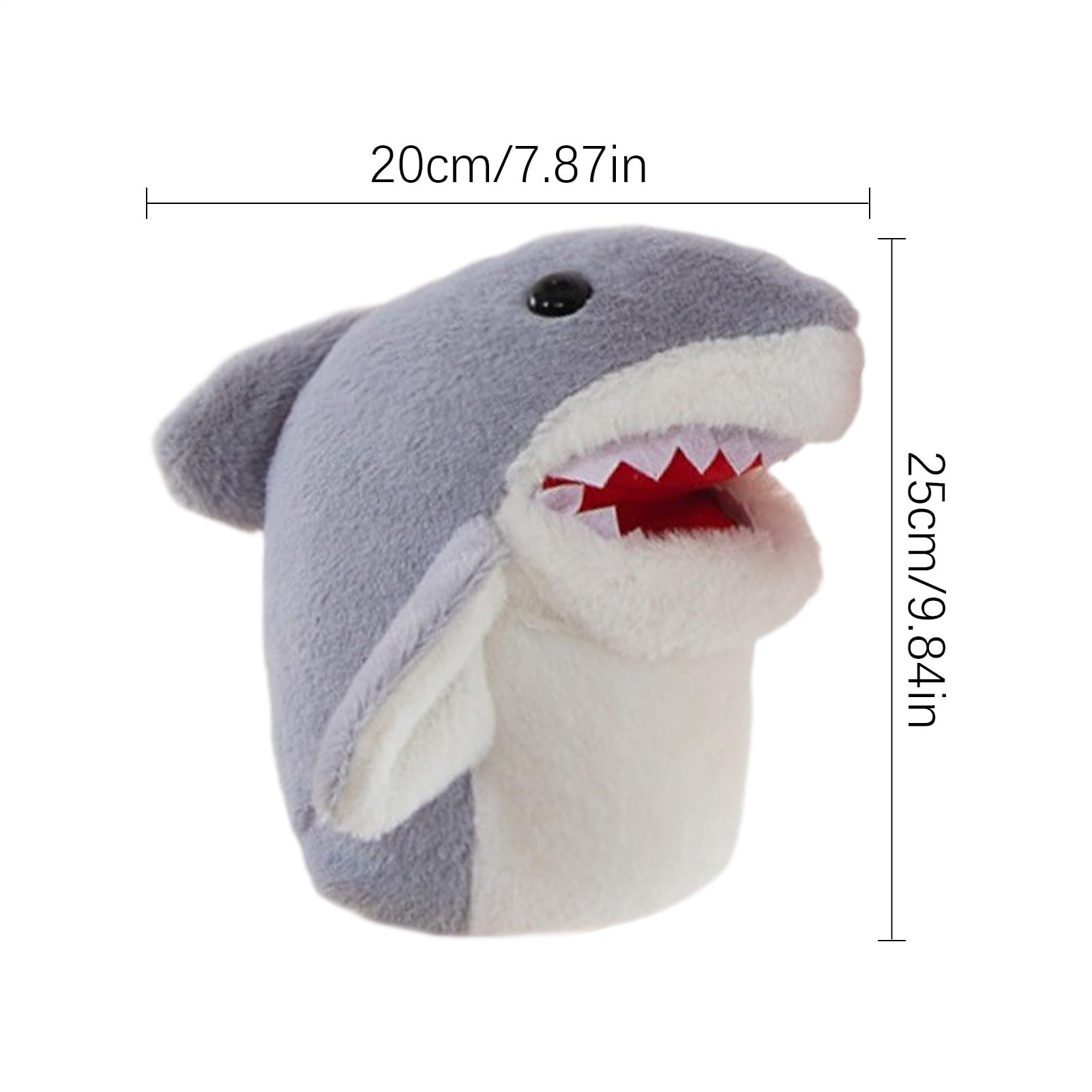 Títere de Mano de Tiburón, Suave Peluche De Role Play - Marioneta De Peluche Realista | para Niños Familia Baño Piscina Casa Fiesta Escuela Aula Sala de Juegos Guardería Teatro