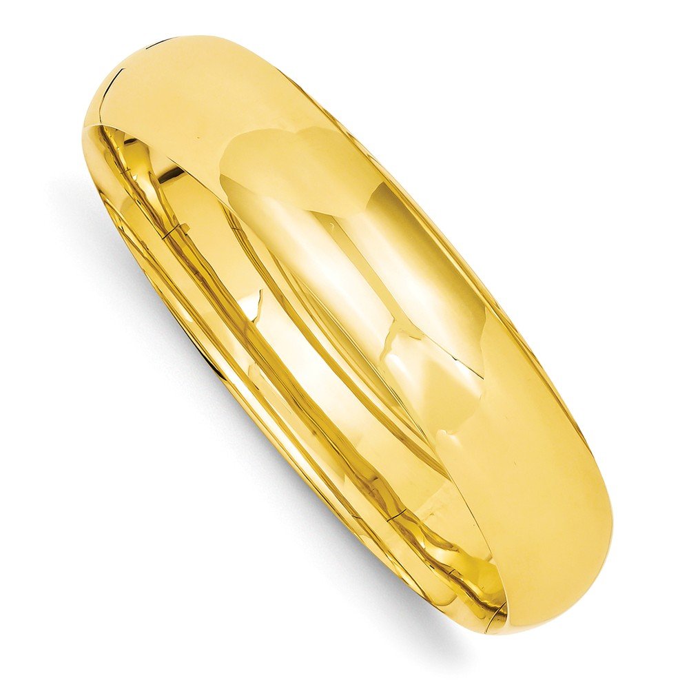 Sonia Jewels 14k Yellow Gold 9 16 Oversize Hinged Bangle Cuff Bracelet 7 Width 14mm