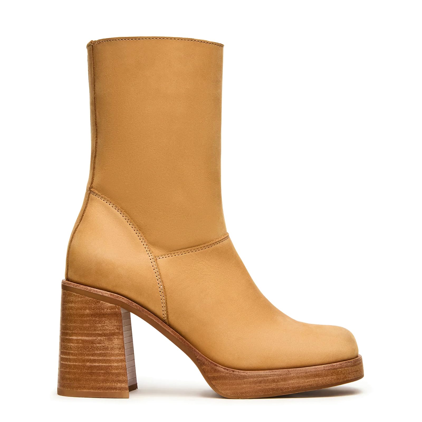 DOEYG Ankle Boots for Women Square Toe Chunky Block Heel Platform Booties Comfortable Dressy Fall Winter Short Boot
