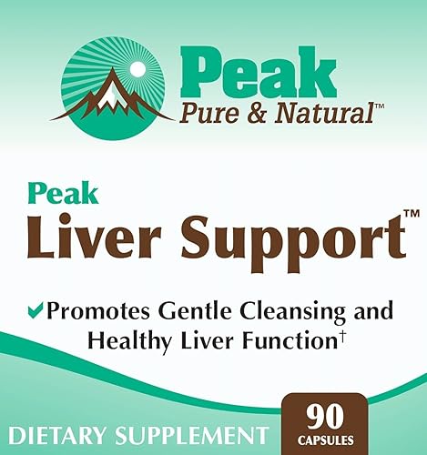 Miniatura 2 de Peak Pure & Natural Peak Liver Support Suplemento de apoyo hepático a base de cardo mariano  Limpieza y desintoxicación del hígado  90 cápsulas