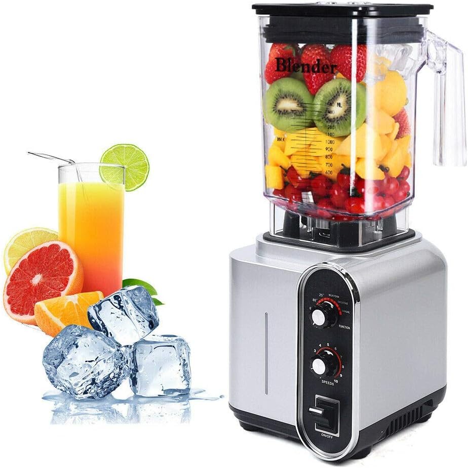 Commercial Mixer 50 oz Smoothie Machine Fruit Juice Smoothie Maker with Adjustable Speed & Timing Function for Home Restaurants Hotels 2.2KW