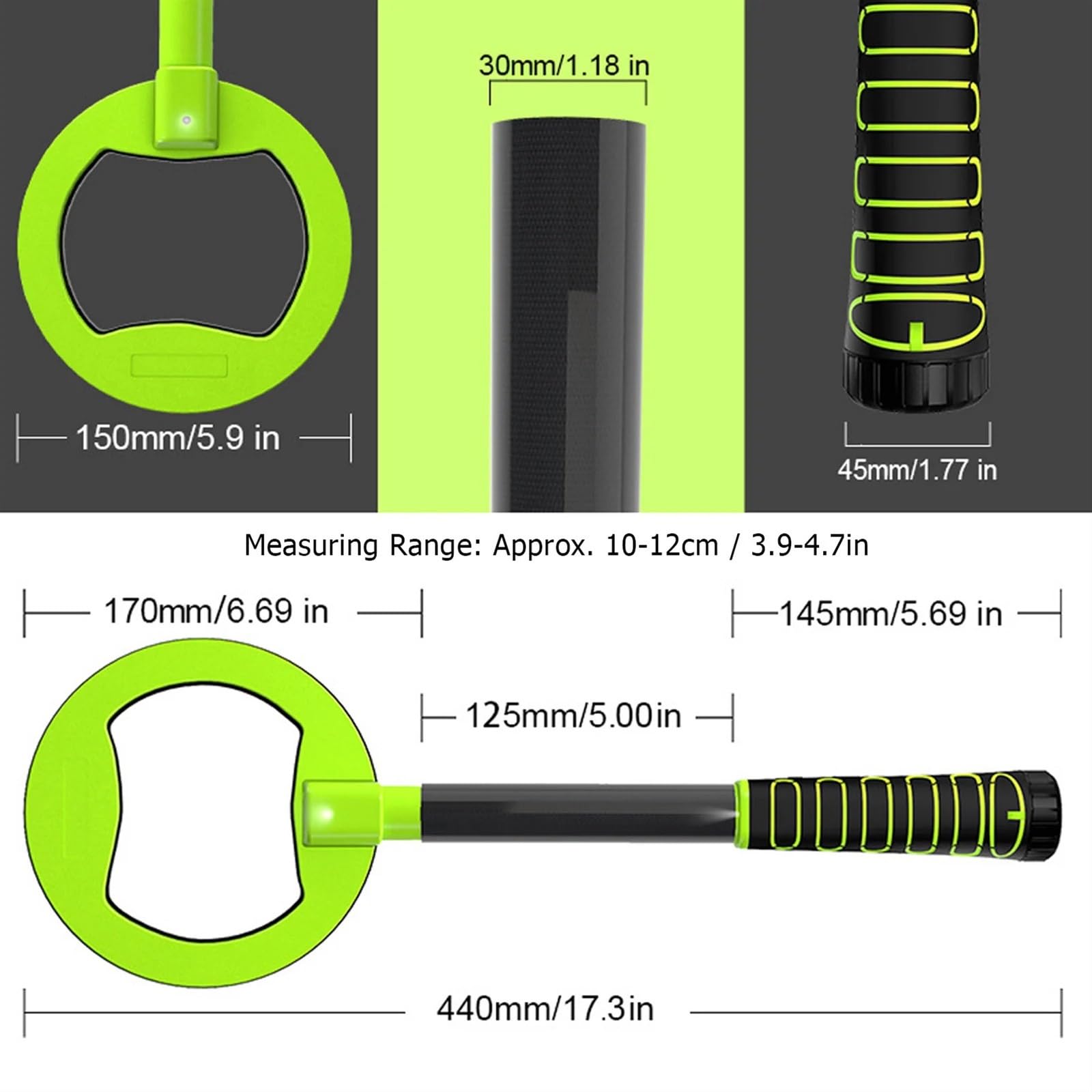 Unterwasser-Metalldetektor IP68 Wasserdicht 30m‑60m Handheld ABS Gehäuse Gold Silber Detektor for Tauchen Wasserdichter Pinpointer zur Goldsuche