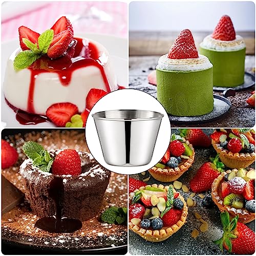 Lawei 30 Pack 1.5 oz Stainless Steel Sauce Cups, Small Individual Condiment Ramekins, Commercial Grade Dipping Cups, Portion Cups - Image 5