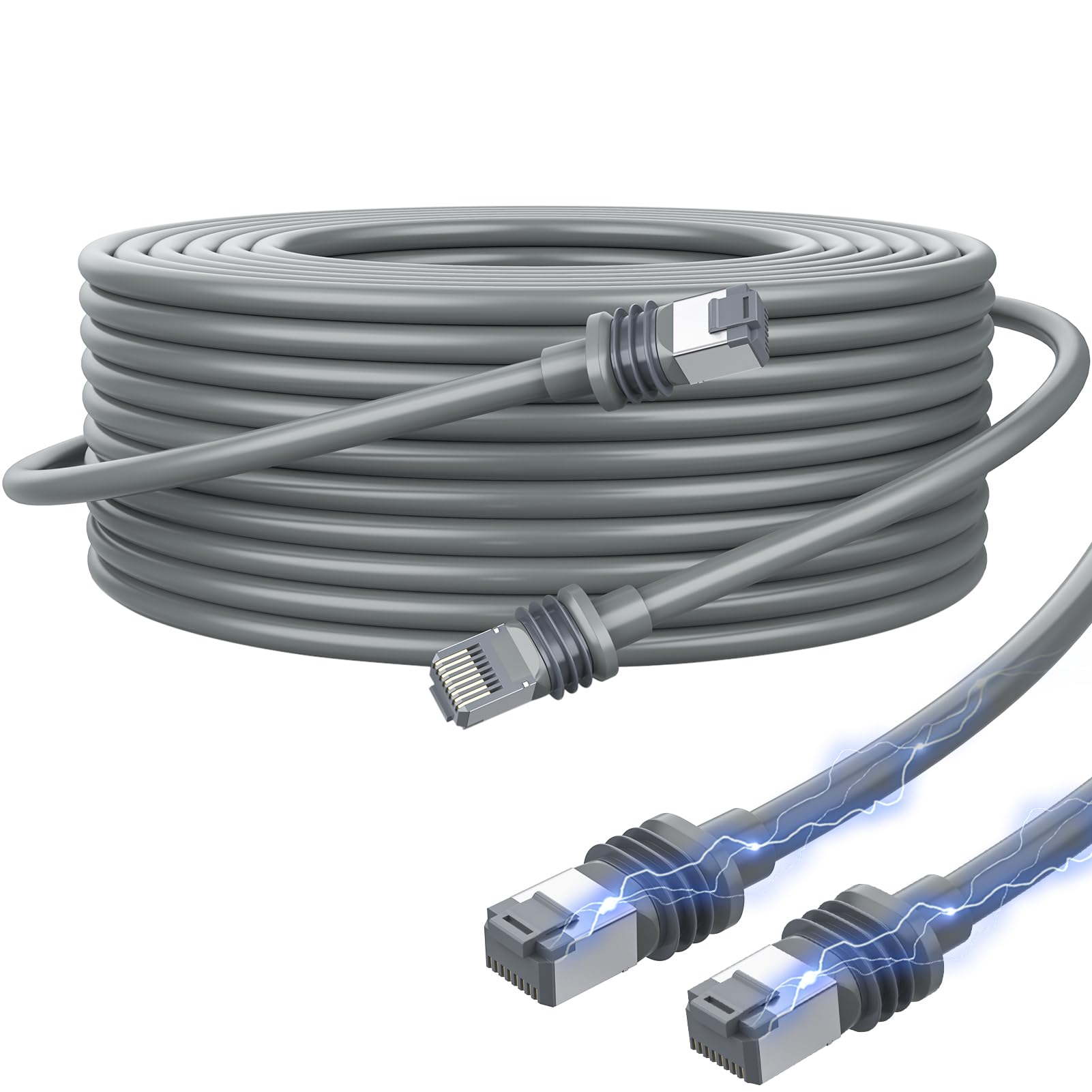 HDXNeonL 100FT Starlink Cable, Grey Waterproof Starlink Gen 3 Cable, 50/75/100/150FT for Standard Generation V3, Starlink-Mini Replacement Extension