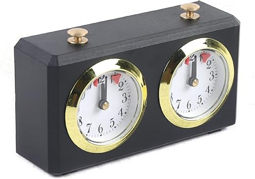 Miniatura 5 de Reloj mecánico de ajedrez, reloj de madera analógico profesional de alta precisión, torneo maestro analógico, reloj de ajedrez, temporizador