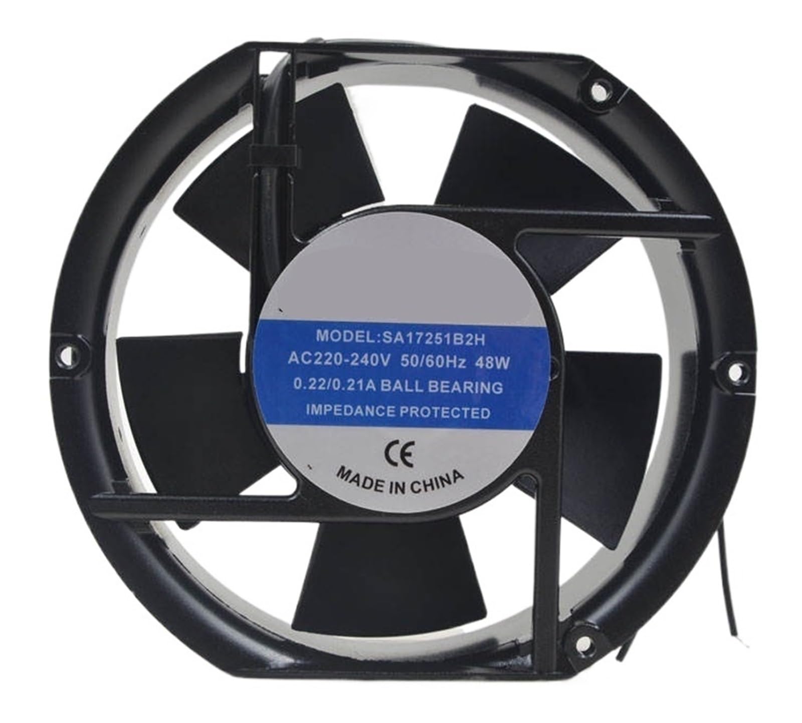 Lzikkgki One Color Sa17251b2h Ac 220V 0.22A 172X172x51mm 2-Wire Cooling Fan