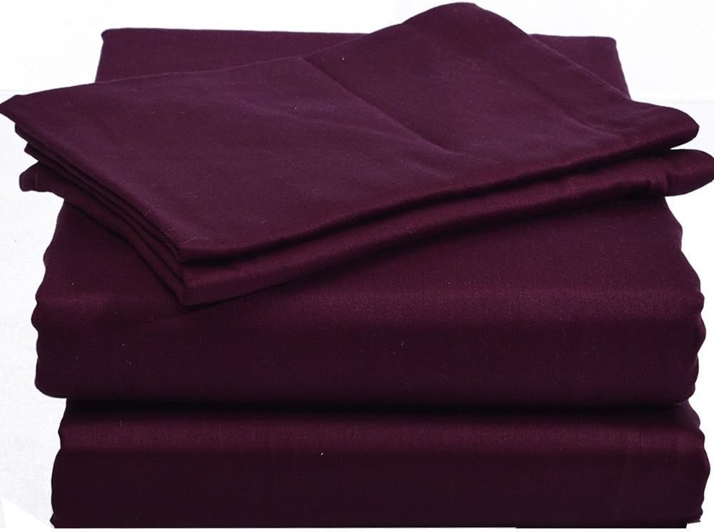 Laxlinen 600TC Super Soft Quality 100% Egyptian Cotton 4PC Bed Sheet Set 10 Inch Extra Deep Pocket Queen Bed Size, Black Solid