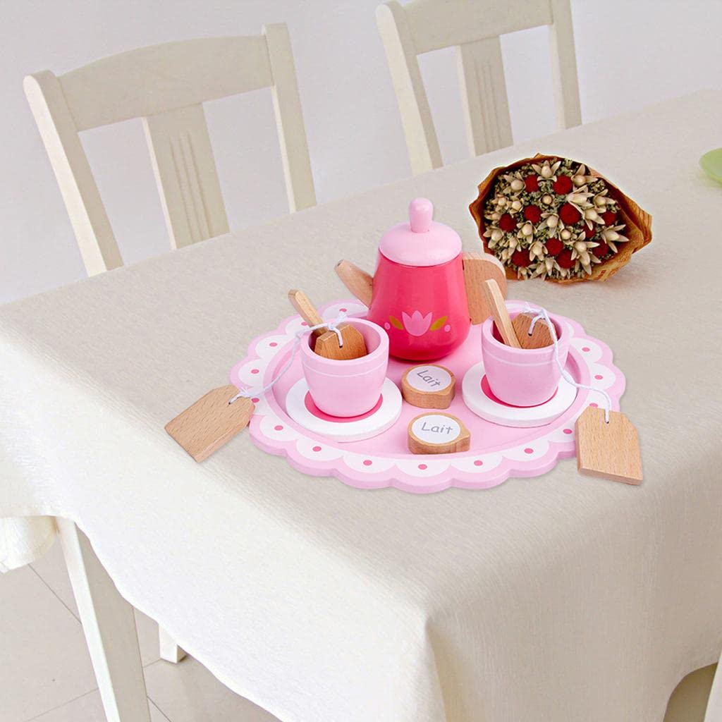 Generic Set di Cibo per Bevande Al Latte in Miniatura per Casa Delle Bambole Da 12 Pezzi per Bambole, Tè rosa, Taglia unica