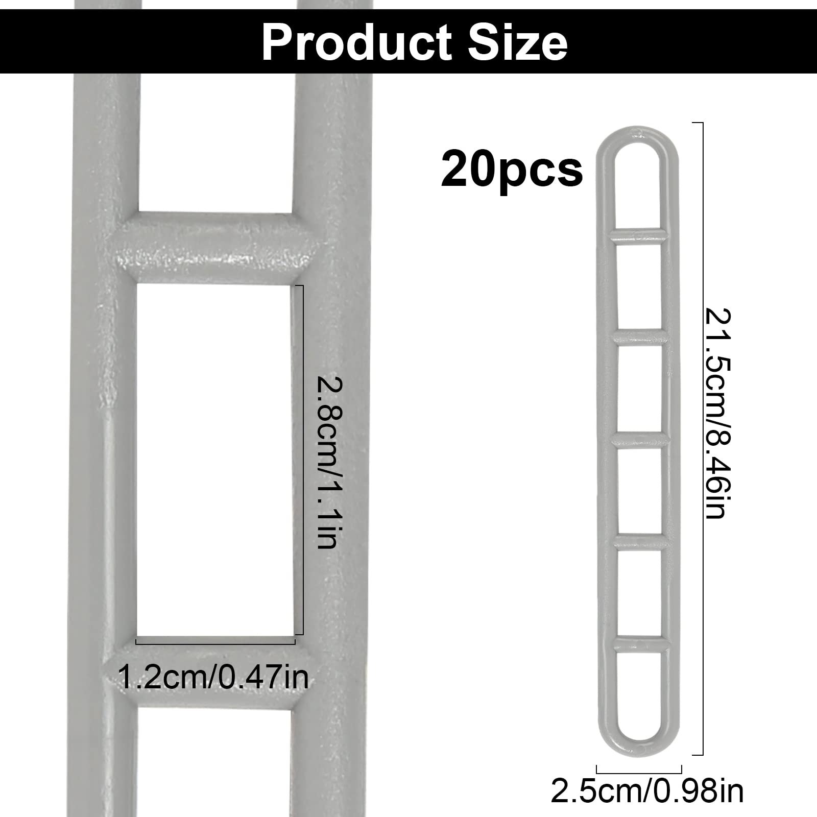 Kit 30 Tenditori In Plastica Per Tende E Teloni – 6 Fori, Con 8 Clip Nere, Per Campeggio E Sole