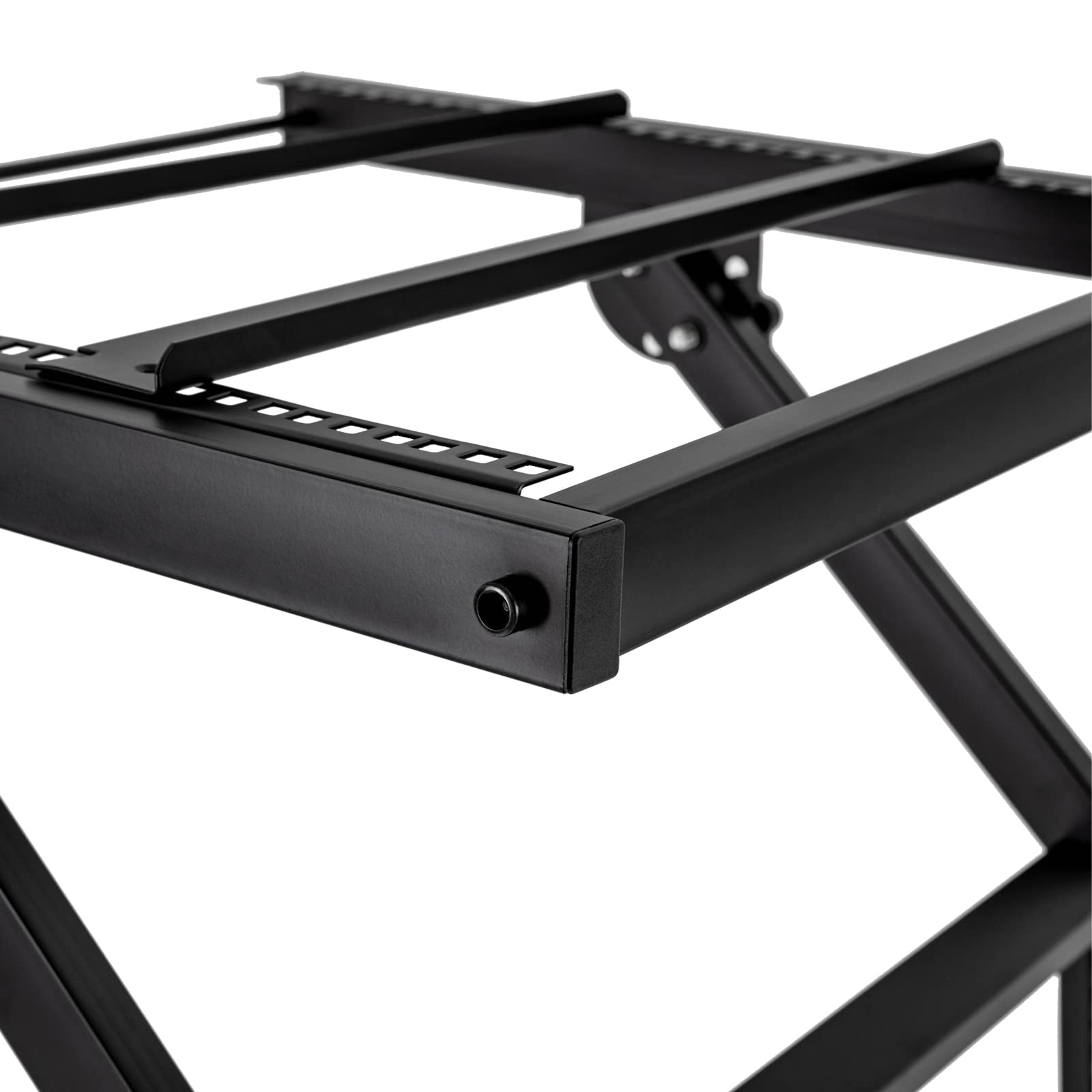 16U Support professionnel pour table de mixage DJ et ordinateur portable réglable et verrouillable pour DJ, studio et scène