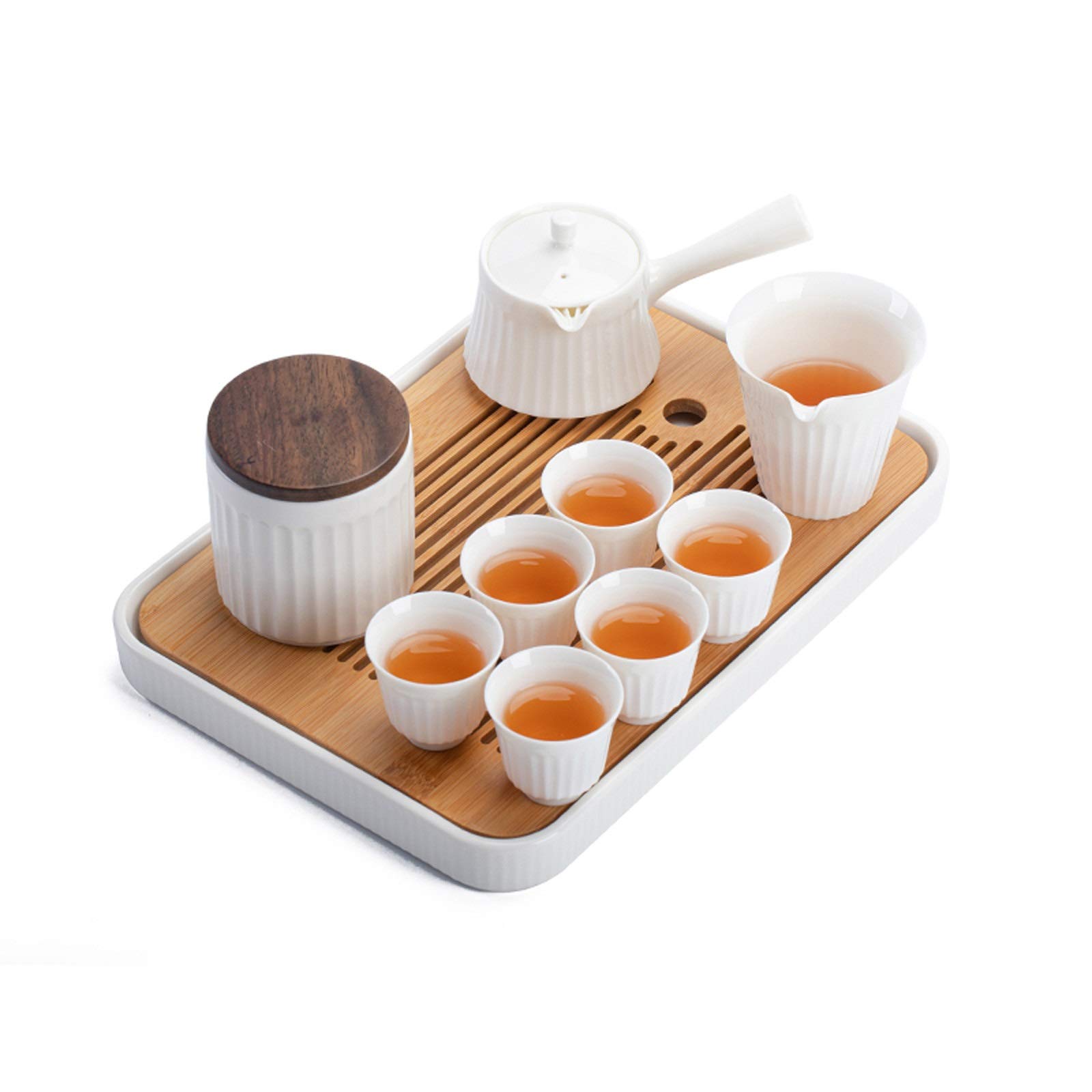 Services à thé, théières, Services à thé en céramique, y Compris théières, Tasses à thé, Pots à thé, Plateaux à thé en Bambou, Tasses de Service, Coffrets Cadeaux, Trois Couleurs a