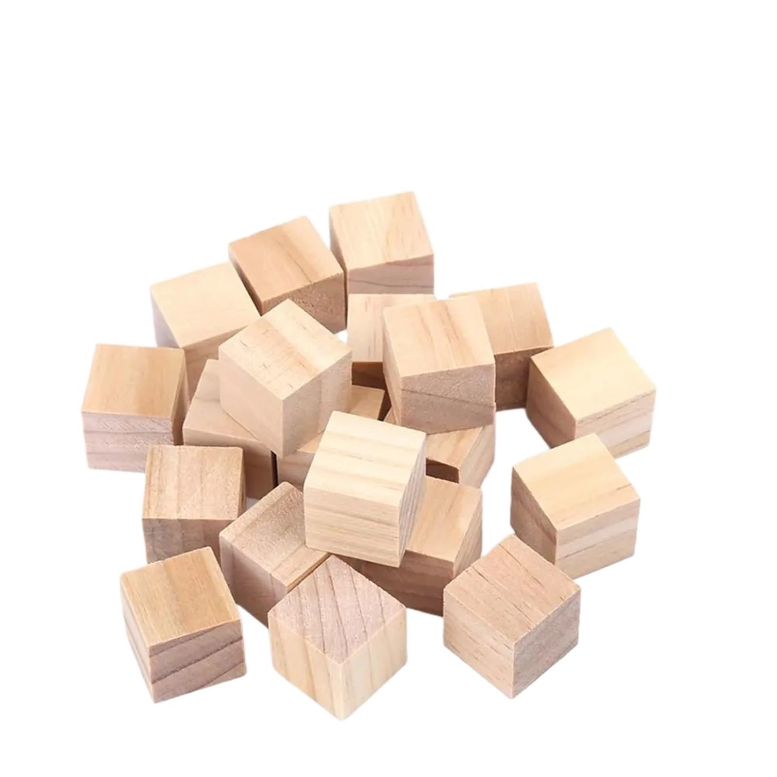 LSNNMU 500 Pcs 10mm Unfinished Wooden Blocks Wood Cubes for DIY Craft and Puzzle Making Home Decor Handcraft Arts for Crafts