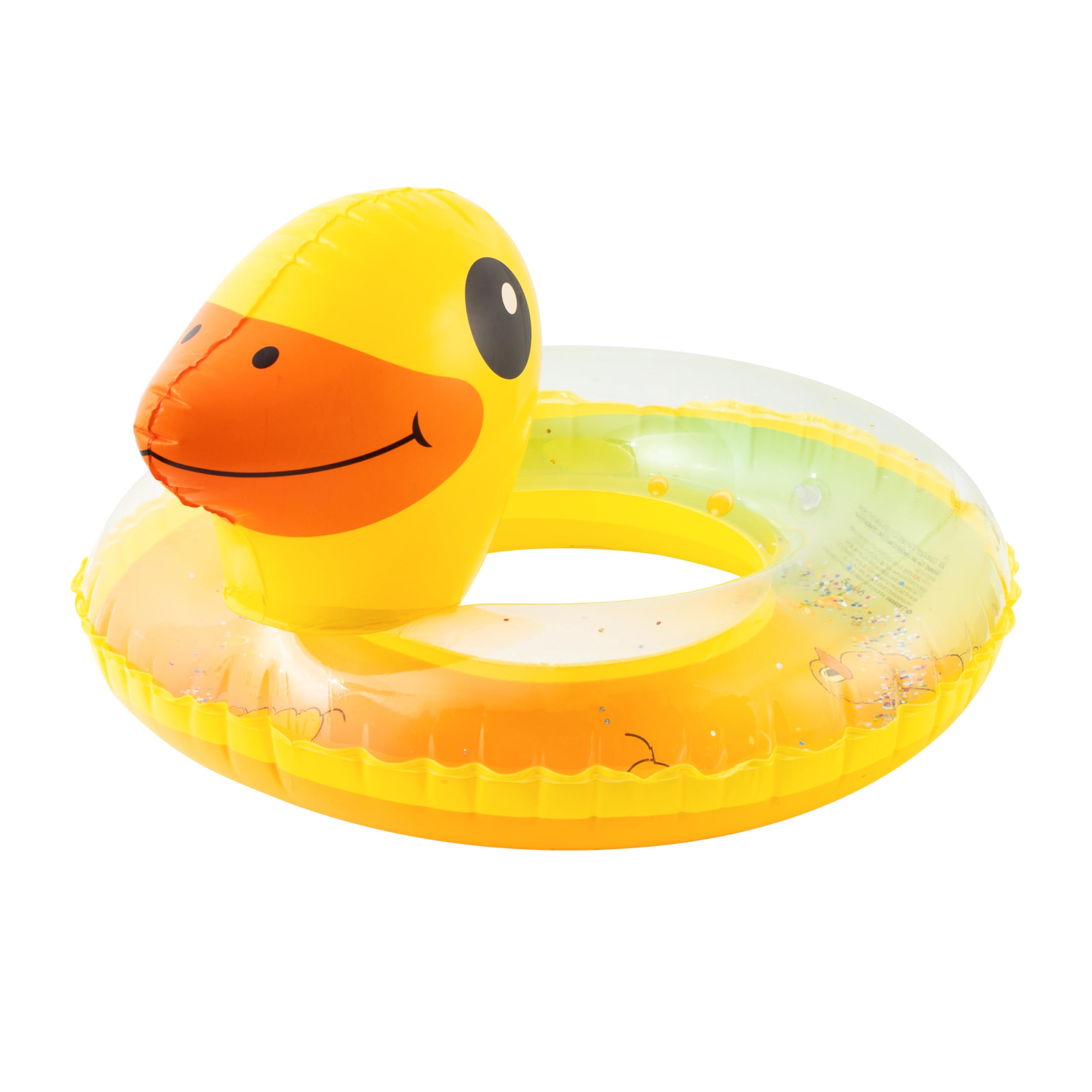 GROBRO7 Duck Inflatable Pool Float, Yellow Duck Giant Pool Float with Sequin