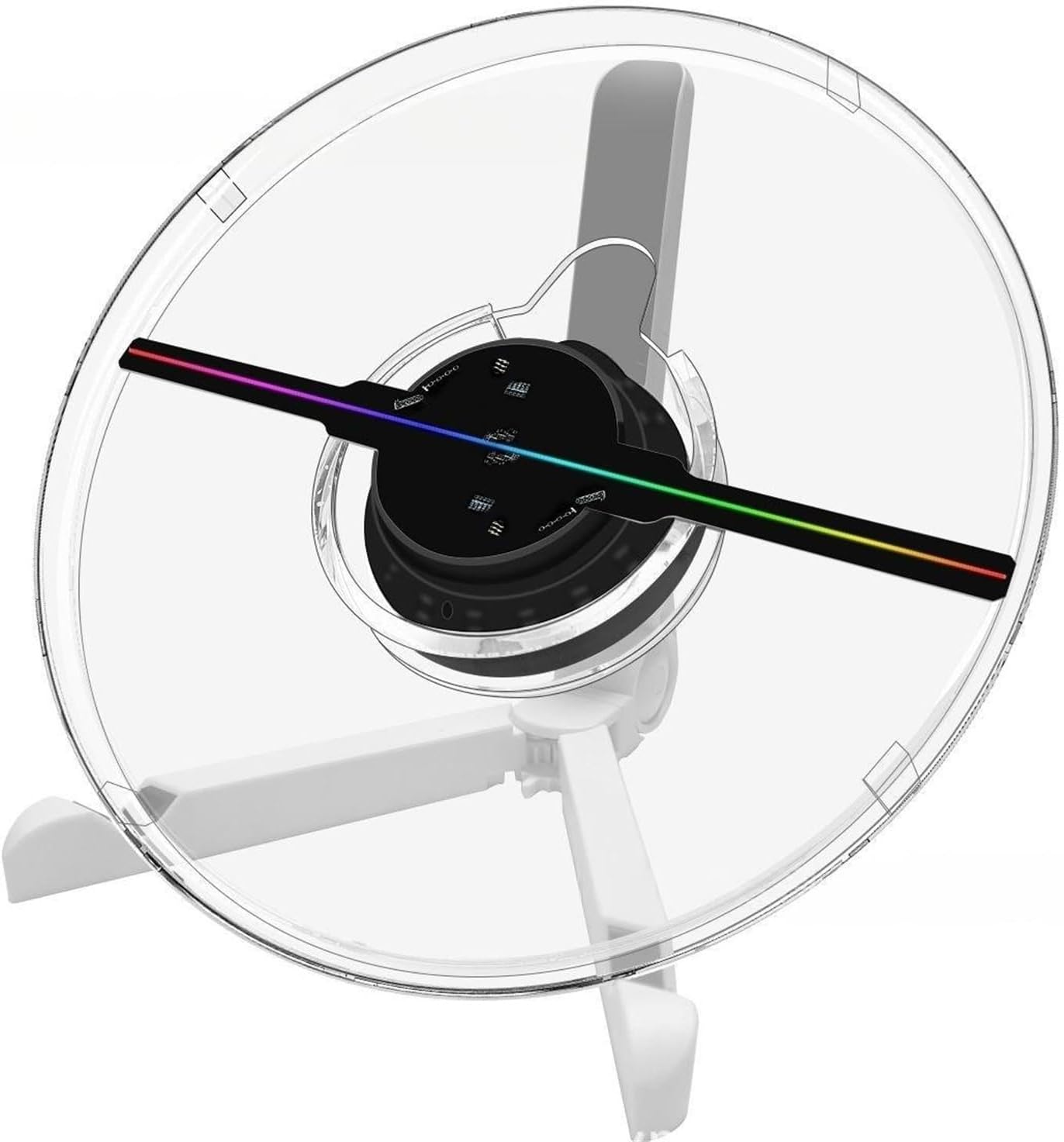 12-35cm 3D Desktop Fan Hologram Projector Logo Commercial Advertising Display with Cover Widely Applicable(32cm Set)