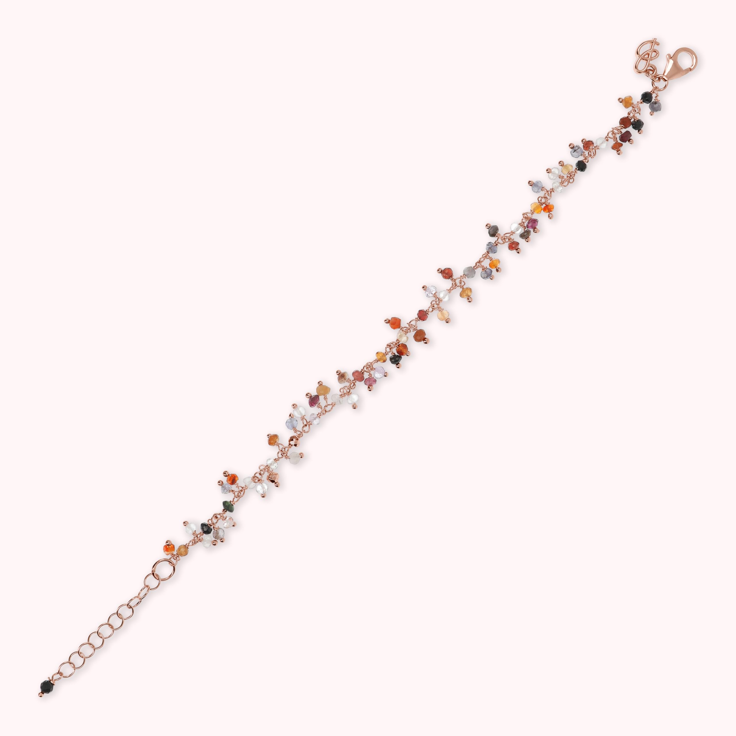 BRONZALLURE Bracciale Donna placcato Oro 18k – Bracciale con Charms in Quarzo Multicolore – Gioielli Made in Italy – Braccialetto Idea Regalo Compleanni, Anniversari, Festa Donna, Festa Mamma