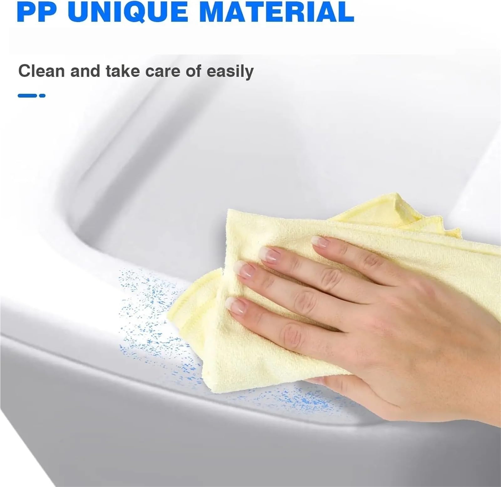 Coperchio toilette morbida chiusura Copriwater quadratoSedile WC a clip bianco