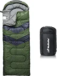 MalloMe Sacos de dormir para adultos e crianças - Saco de dormir ultraleve para caminhadas, clima frio e quente - leve e compacto, verão e inverno - meninas meninos 1 e casal 2 pessoas