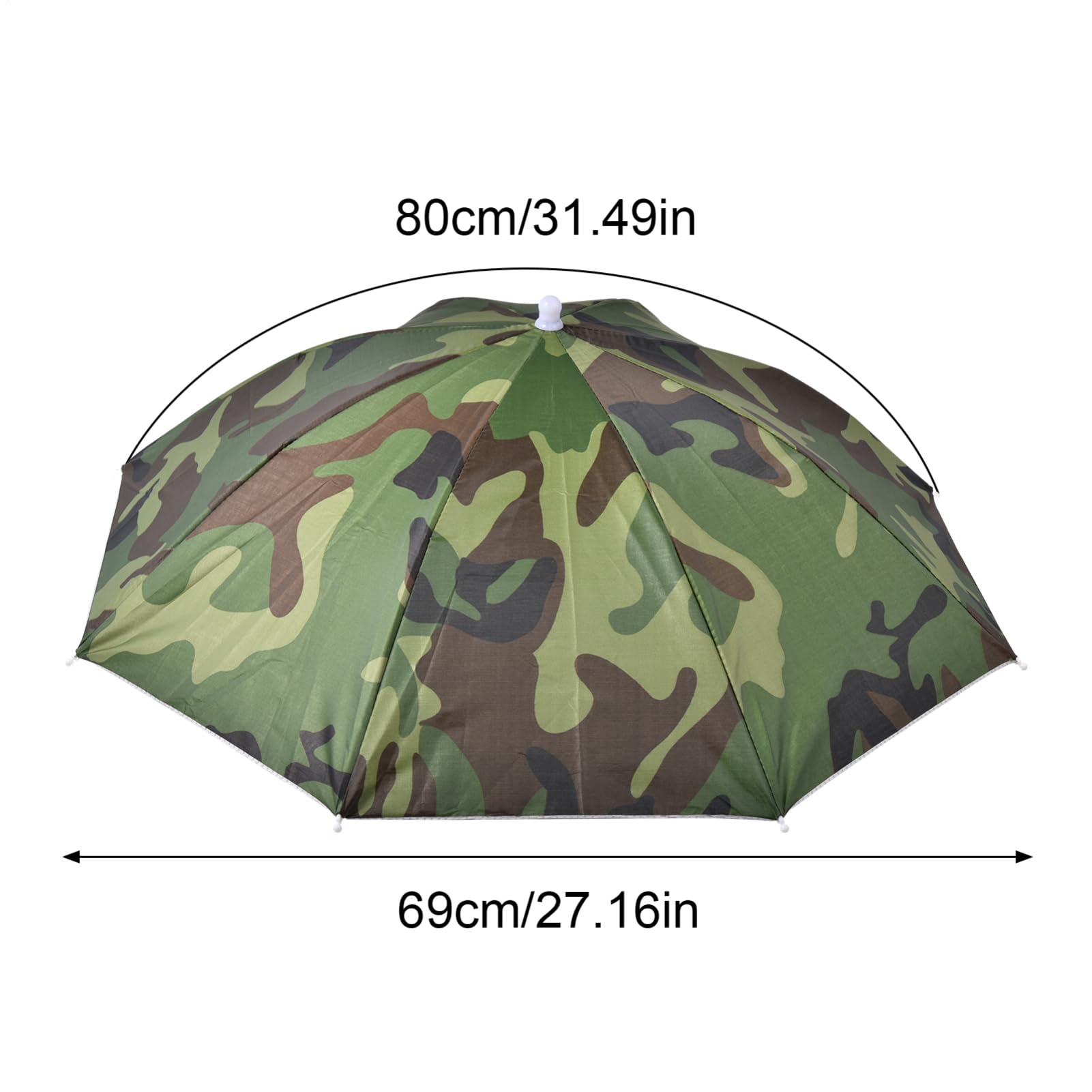 Generico Cappello a Ombrello,Cappello a Ombrello da a Mani libere | Protezione UV Cappuccio per Copricapo Regolabile per Golf Campeggio Spiaggia Giardinaggio Parasole all'aperto