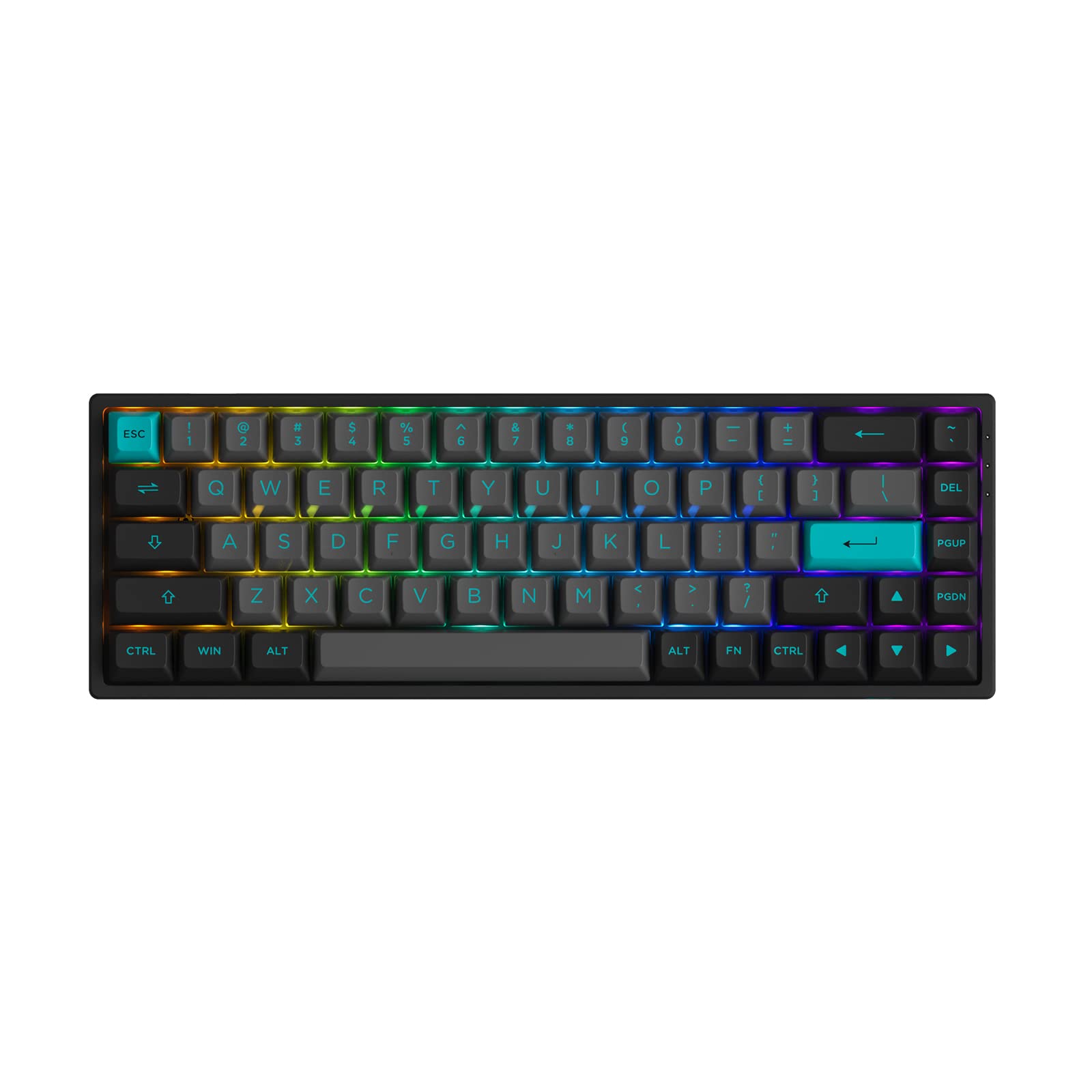 Buy Akko 3068B Plus Black & Cyan 65% 68-Key RGB Hot-swappable ...