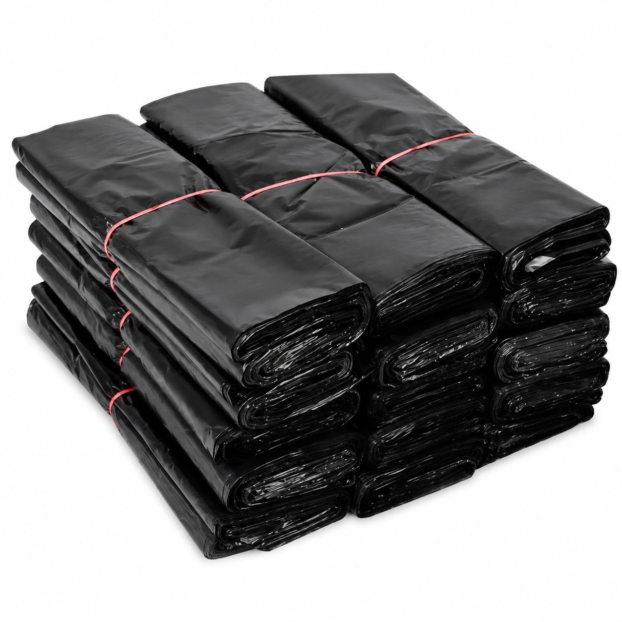 Malik Large Garbage Bags 32 x 42 Inches (Black) 120 Micron | Heavy Duty Trash Bags for Kitchen, Office, Industrial & Commercial Waste I Weight 1 kg I-image-46