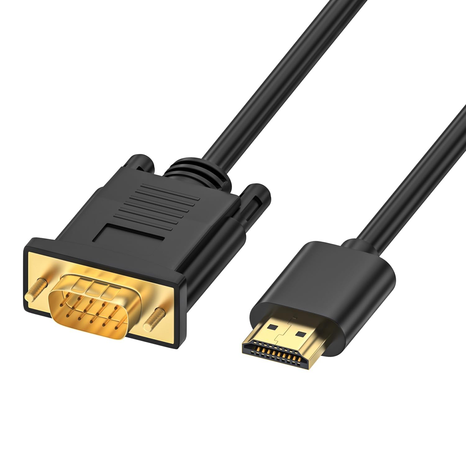 Loydia HDMI auf VGA Kabel, HDMI zu VGA Konverter-Kabel (Stecker zu Stecker) Unterstützung 1080P Kompatibel mit Computer, Desktop, Laptop, PC, Monitor, Projektor, HDTV (3M)