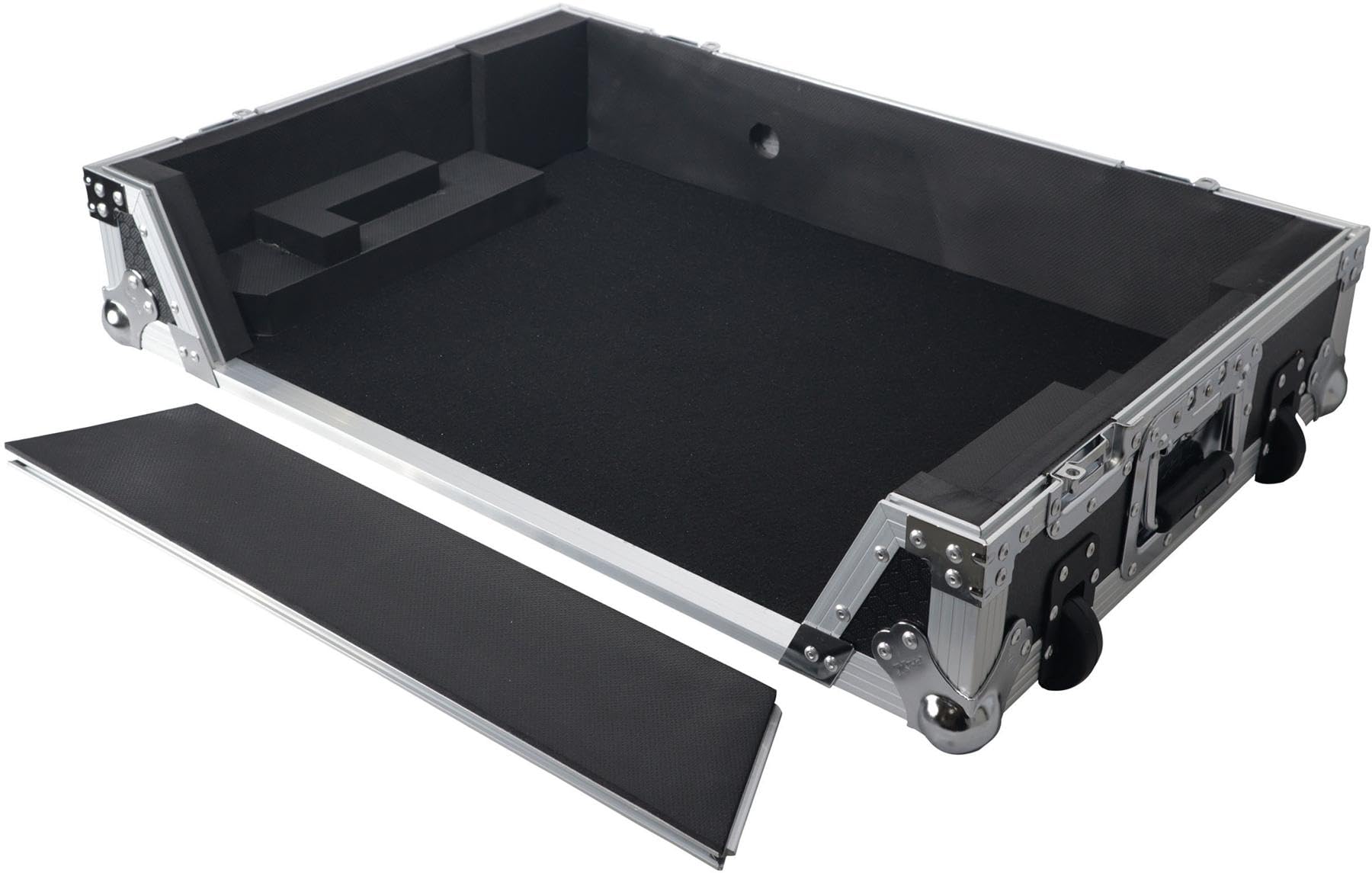 ProX XS-DDJFLX10W Flight Style Road Case For Pioneer DDJ-FLX10 DJ Controller with 1U Rack Space Wheel