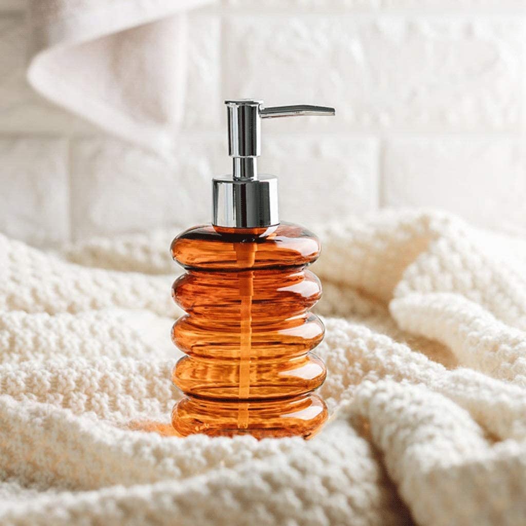 Nachfüllbare Seifenspender Glas-Seifenspender mit Abnehmbarer Pumpe, nachfüllbarer Handseifen-Lotionspender, klare Lotionsflasche für Küche, Badezimmer, 10 oz Für Küchenbad