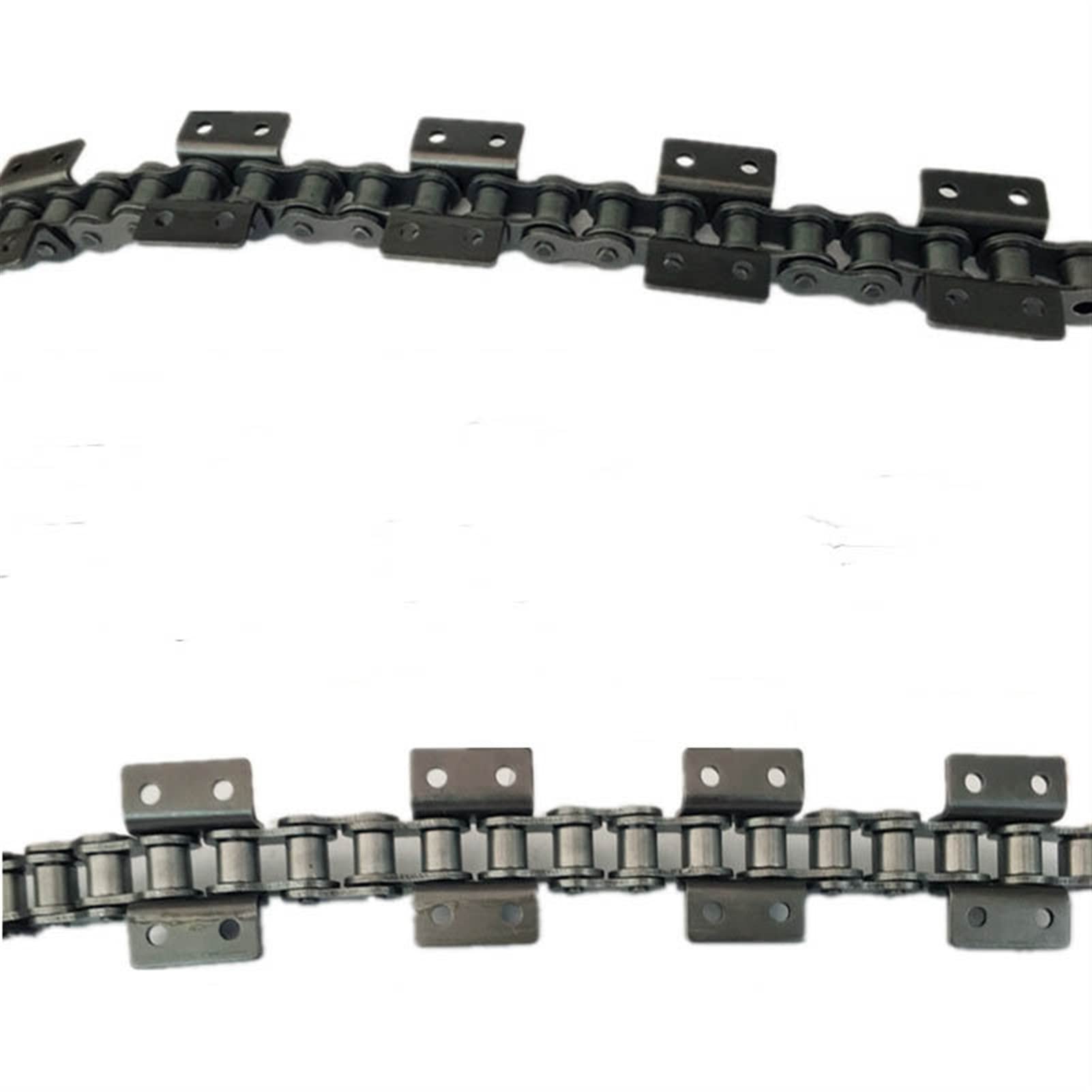 1PCS1.5M Length 80 Links, Short Pitch Conveyor Chain with K1,K2 Attachment MINGPING (Color : 1 Hole, Size : 12A-1_Single Wing)