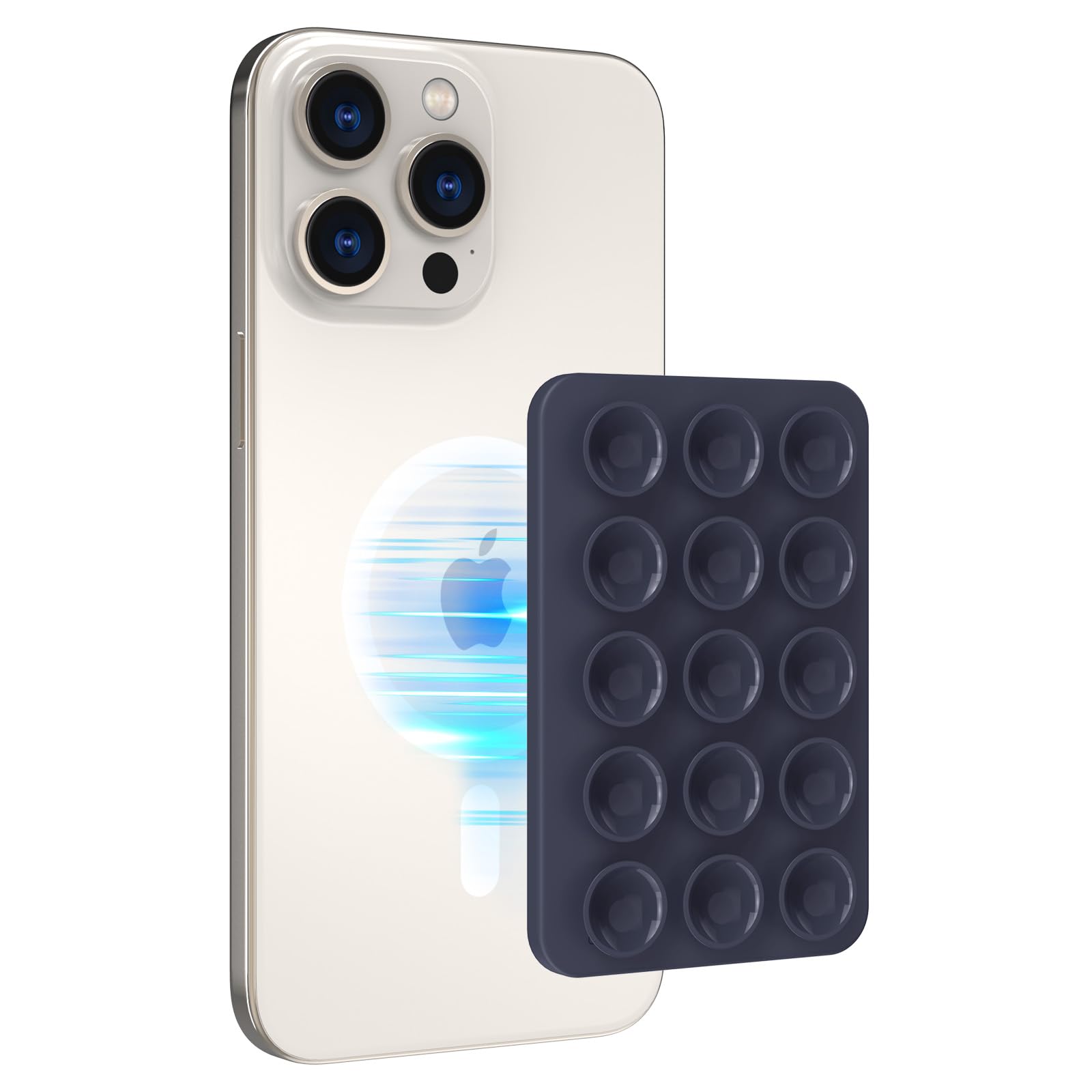 AHASTYLE Supporto in silicone per iPhone 16/15/14/13/12, supporto magnetico a ventosa per iPhone MagSafe, supporto per telefono a specchio per doccia, per video e selfies TikTok