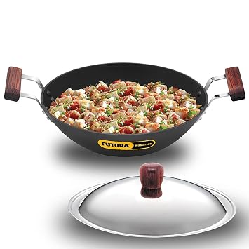 Hawkins Futura Nonstick Deep-Fry Pan 2.5L, 26cm, 3.25 mm with Glass lid (Black) (ND25S)
