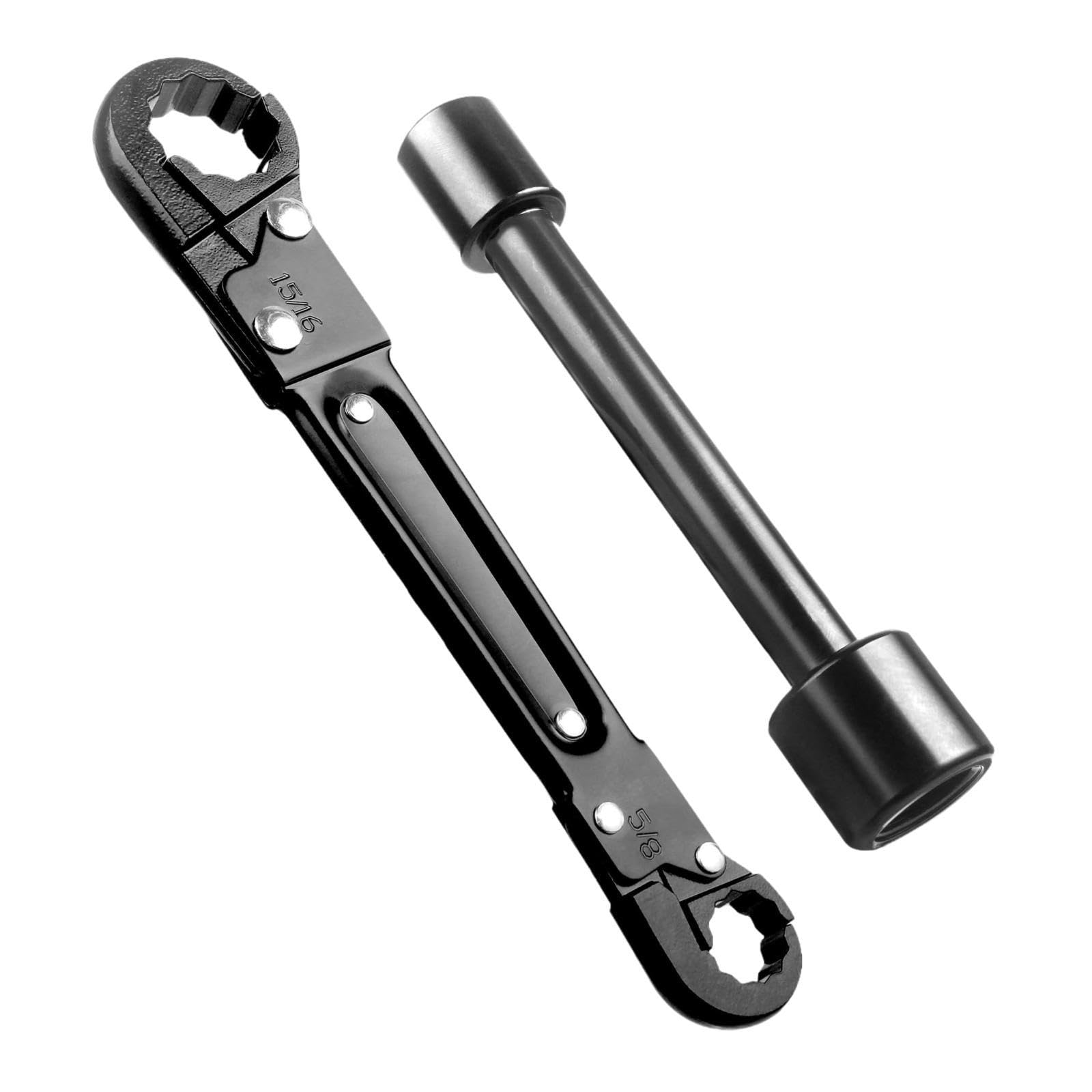 Llave de fontanero profesional, herramienta para extraer topes angulares, llave de tubo de doble extremo