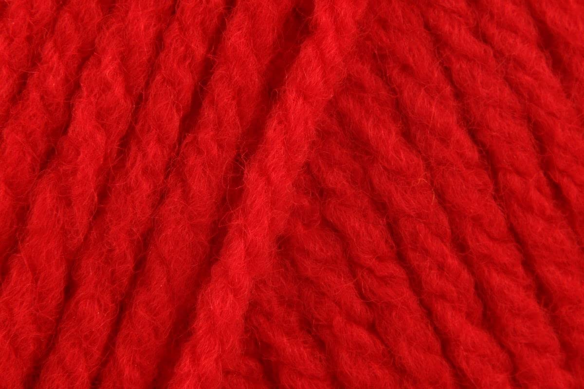 Sirdar Hayfield Bonus Chunky Crochet Yarn, 100% Acrylic Soft Knitting Wool for Cardigans, Jumpers, Sweaters, Ponchos and Capes - 100g Ball - Signal Red (977) - Single (1 Ball) — image 1