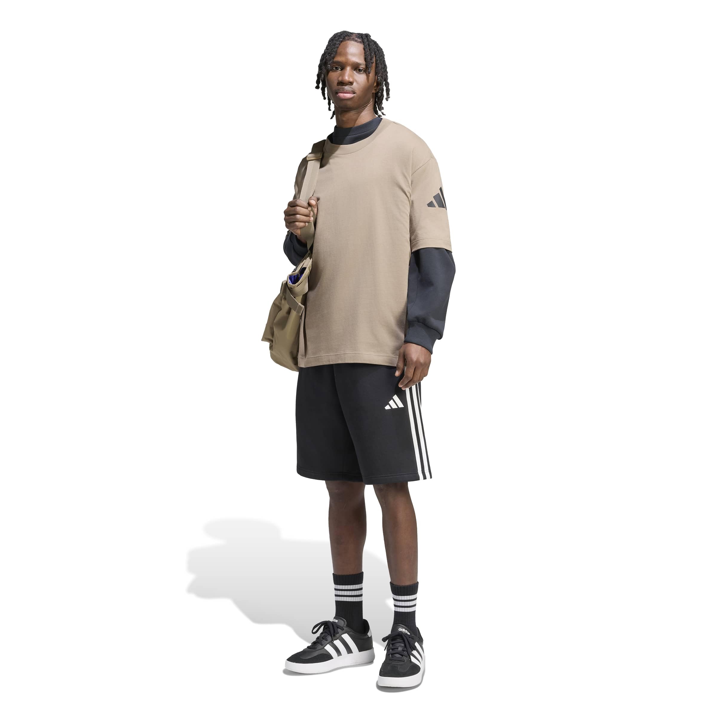 adidas Herren Shorts Essentials 3-Stripes Fleece