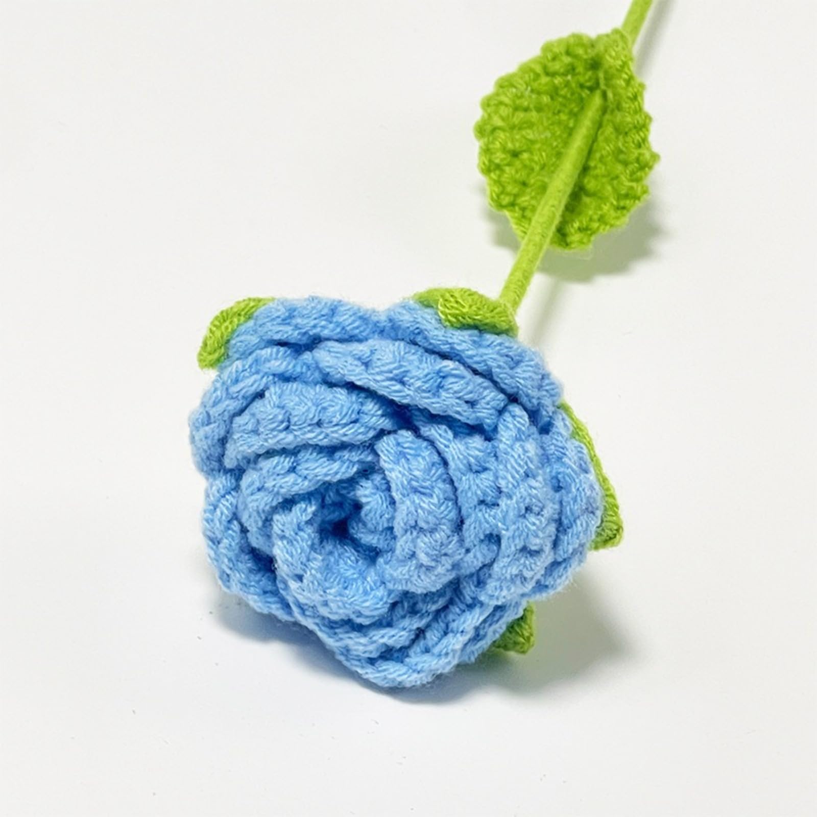 ALIHLUDNB Weaving Rose Simulation Flowers, Homemade Crochet Bouquet