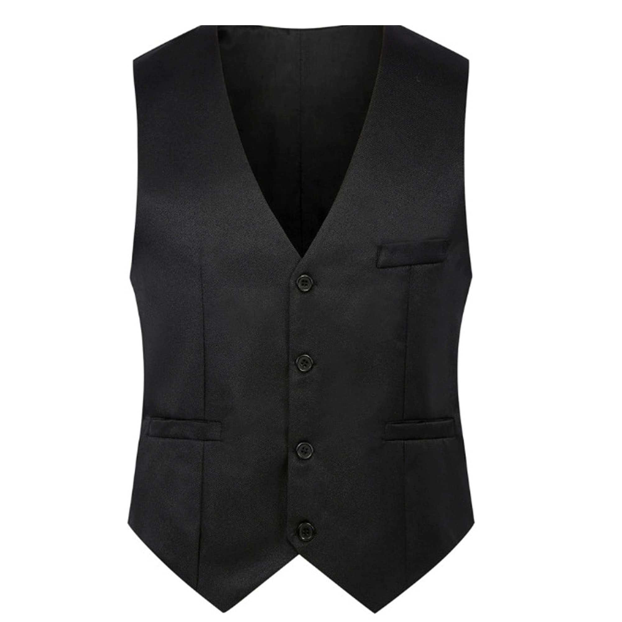 BaixnsjMen's waistcoat Solid color single breasted fashion slim suit waistcoat