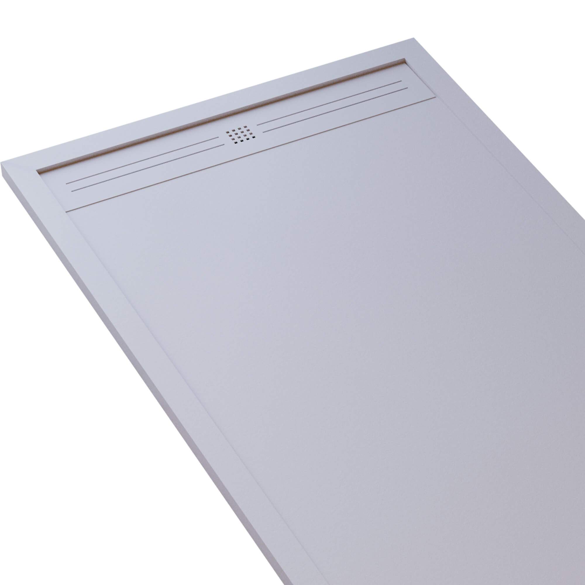 Receveur de douche 100 x 150 cm en pierre Maier Aura blanc