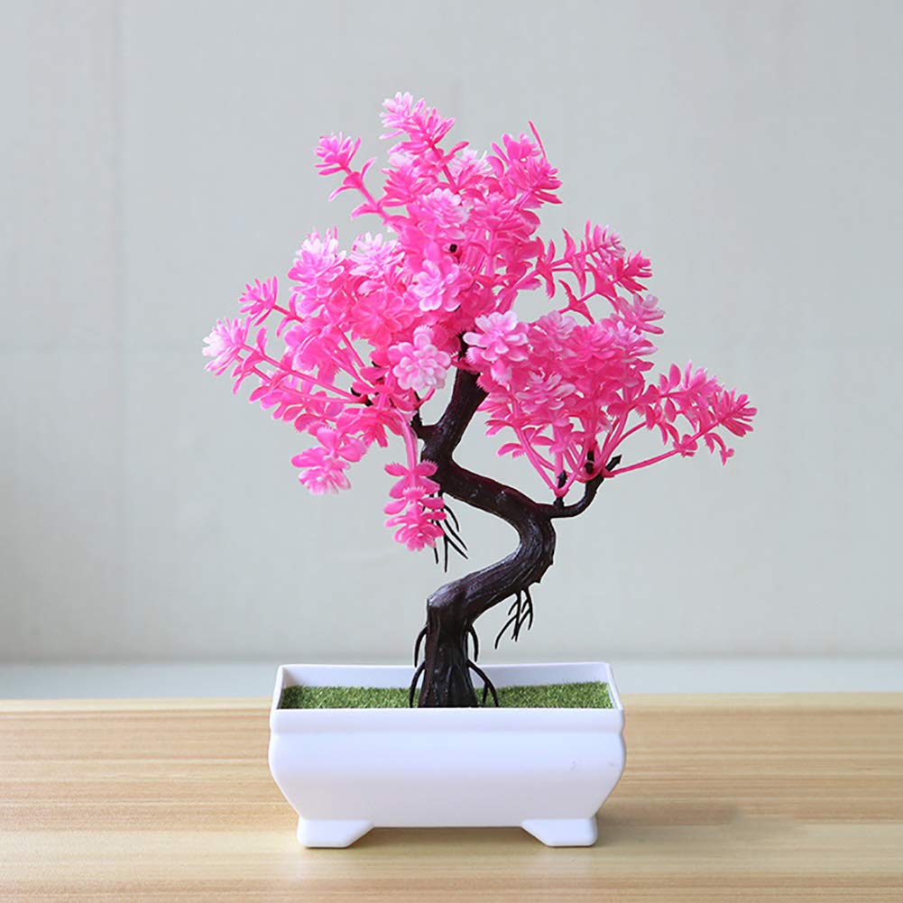 Brussels 08 Kunstmatige ingemaakte boom simulatie bonsai boom plant dekblad nep bloem boom met pot tafel centerpieces voor badkamer thuis keuken kantoor boekenplank tuin decor geel