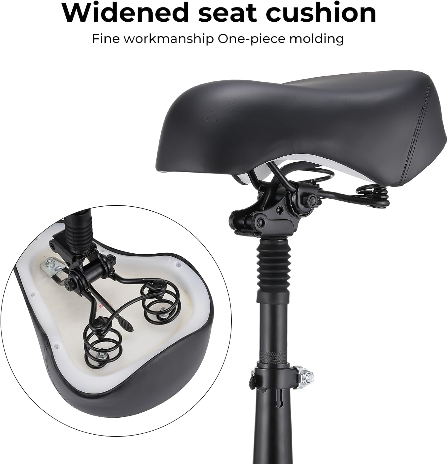 isinwheel Foldable Saddle Seat Widened Seat with Height Adjustable Shock Absorber, ONLY for Adult Electric Scooter GT2