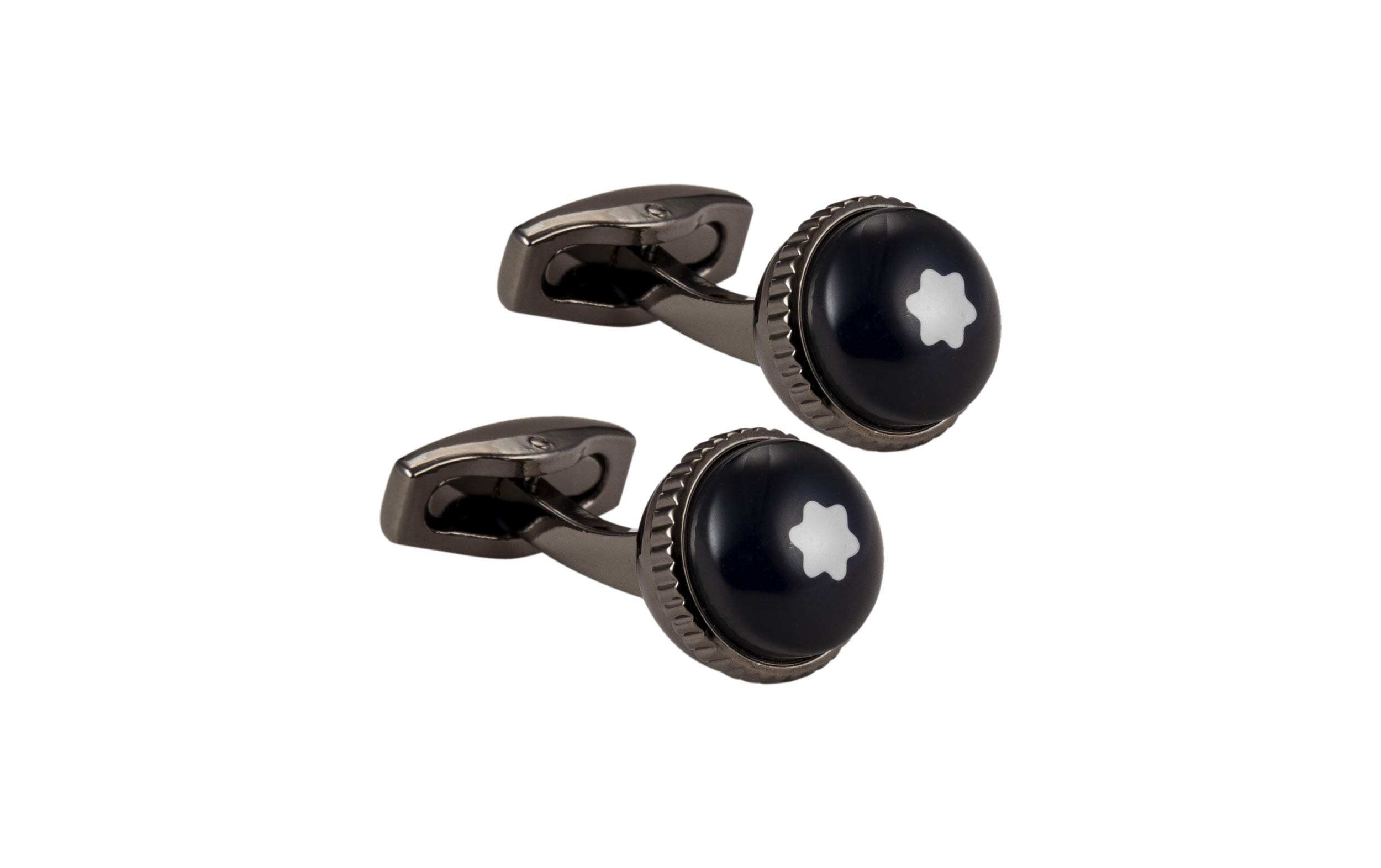 Iconic Star Emblem Formal Executive Cufflinks For Men (Black)-image-45