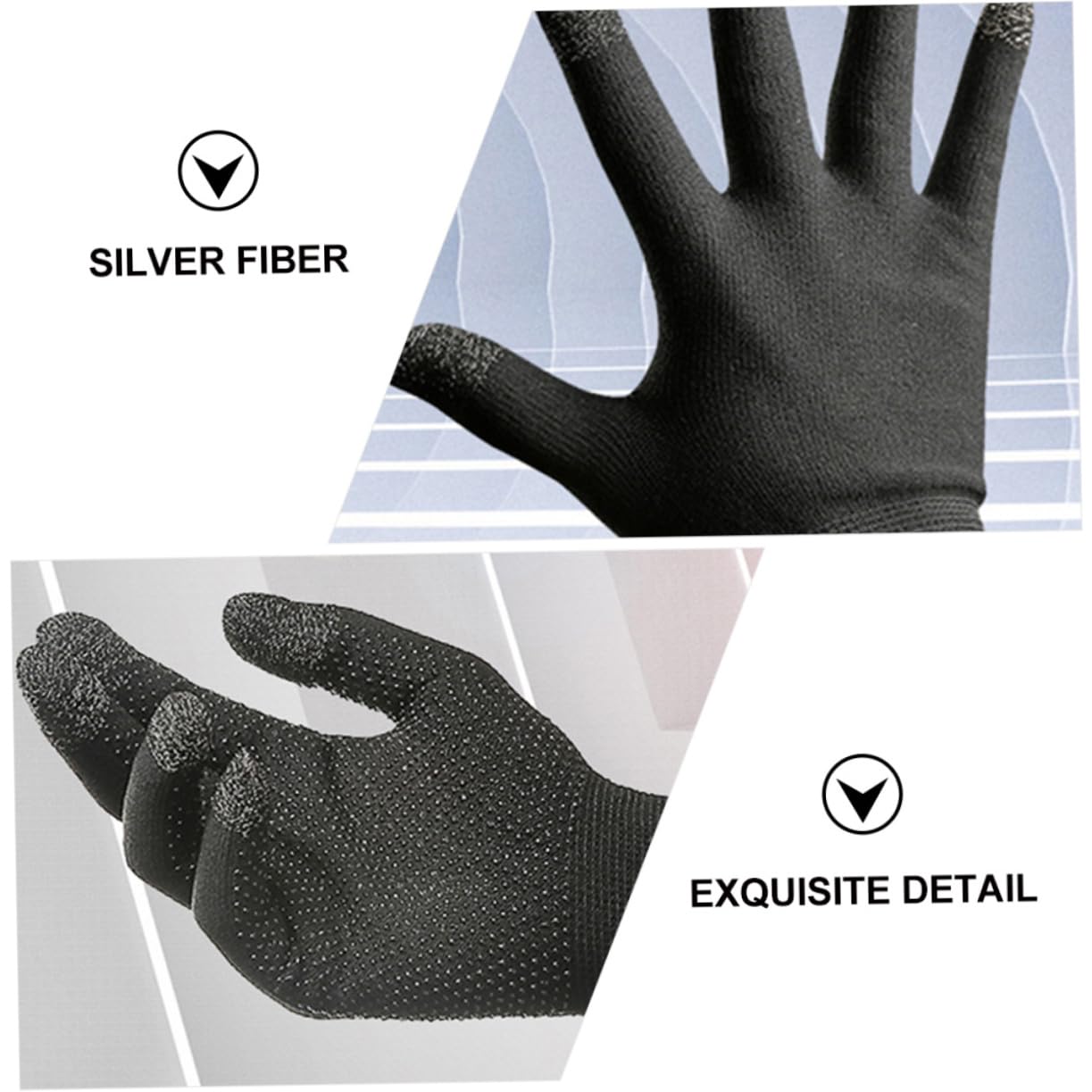 BESPORTBLE Gloves Touch Screen Touchscreen Game Gloves Half Finger Design Elastic Breathable for Climbing
