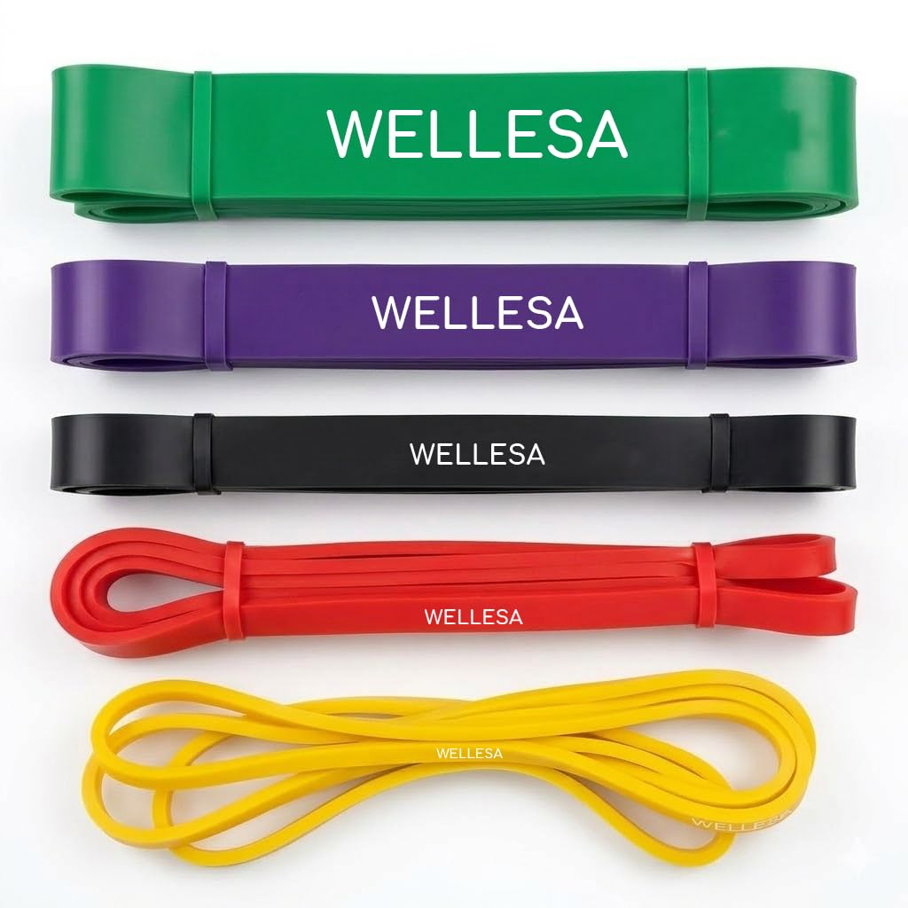 Wellesa Set of 5 Resistance Bands, Pull Up Assist Exercise Band, Perfect for Mobility, Body Stretching, Home Workout, Fitness Training Loop Bands for Men & Women-picture-40