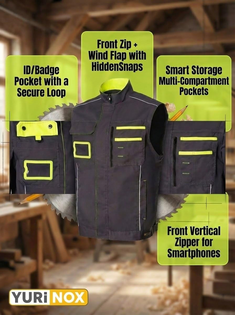 Jacket Next with Removable Sleeves for Workwear and Outdoor Activities, Two-in-One Jacket-and-Vest