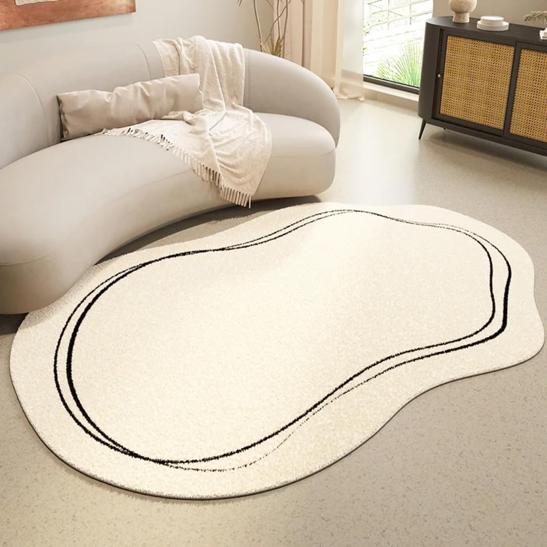 Tapis de chevet doux pour chambre à coucher et salon minimaliste cocoon